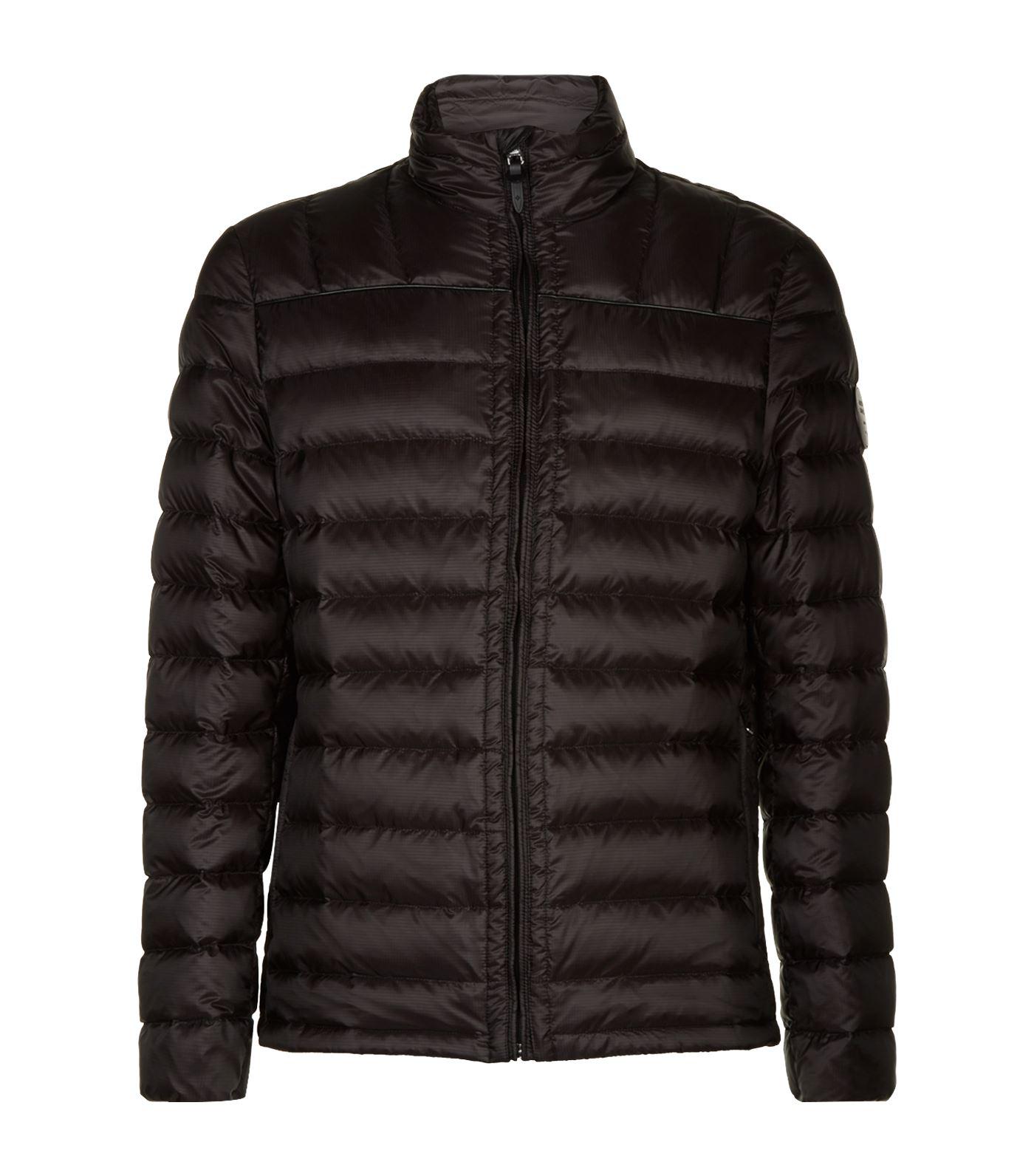 dunhill black down padded coat