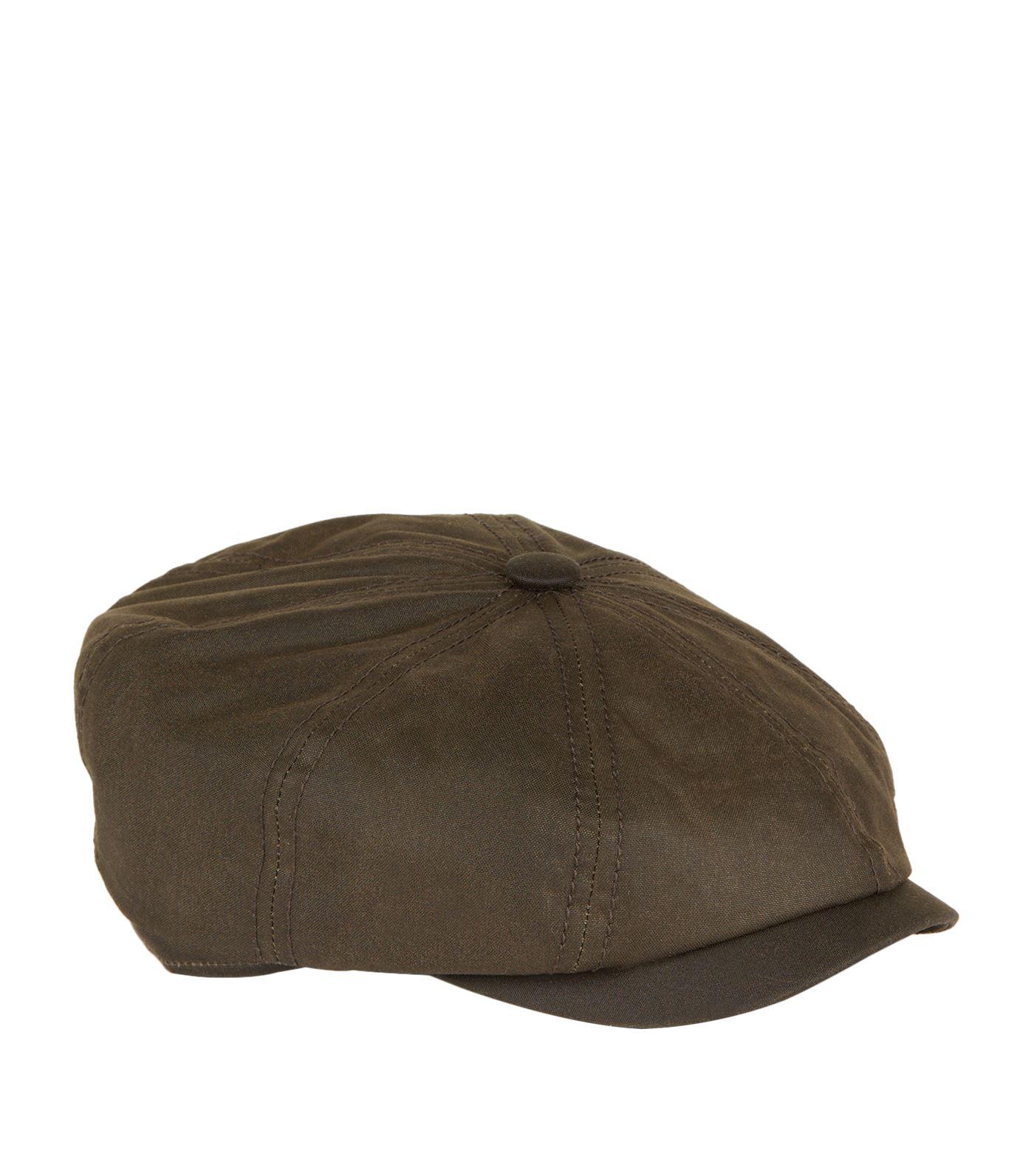 waxed cotton flat cap