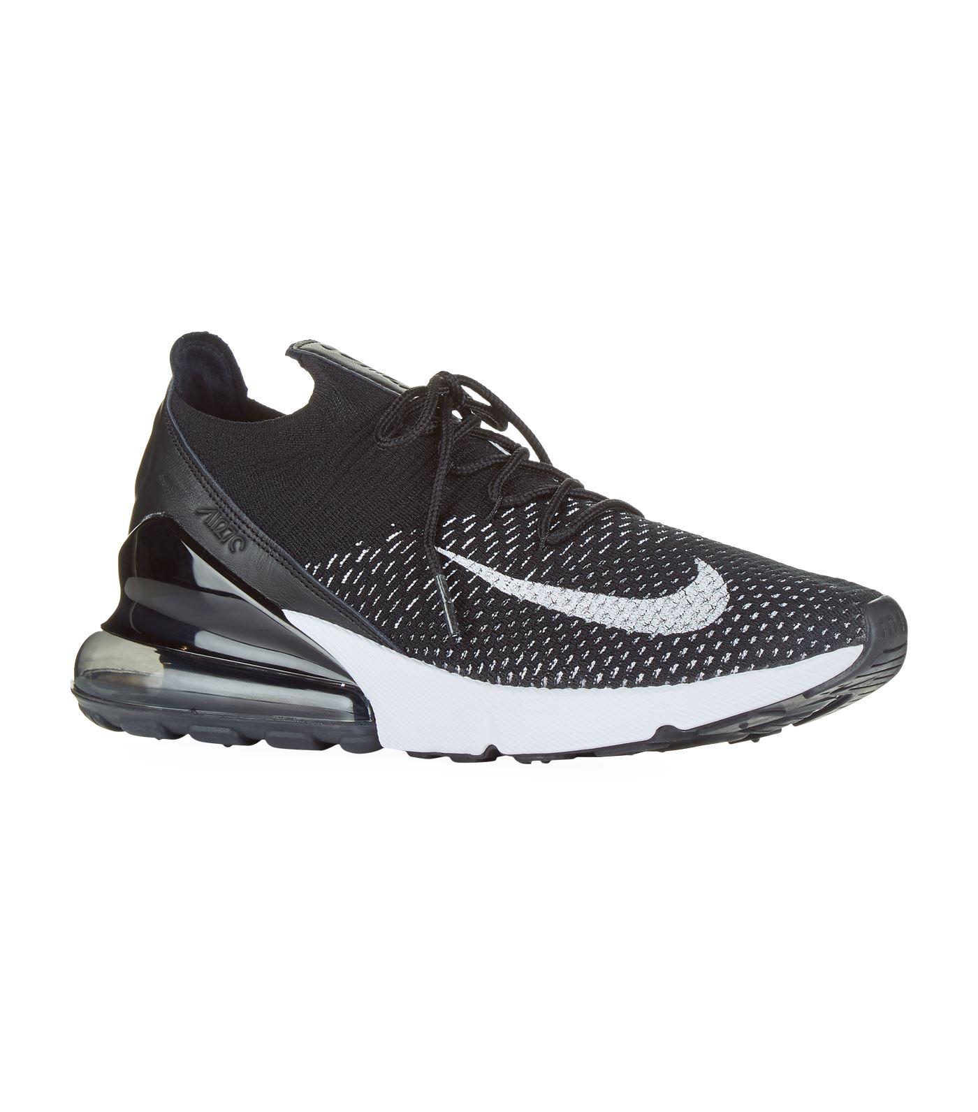 Nike Air Max 270 Flyknit Trainers in Black for Men | Lyst UK
