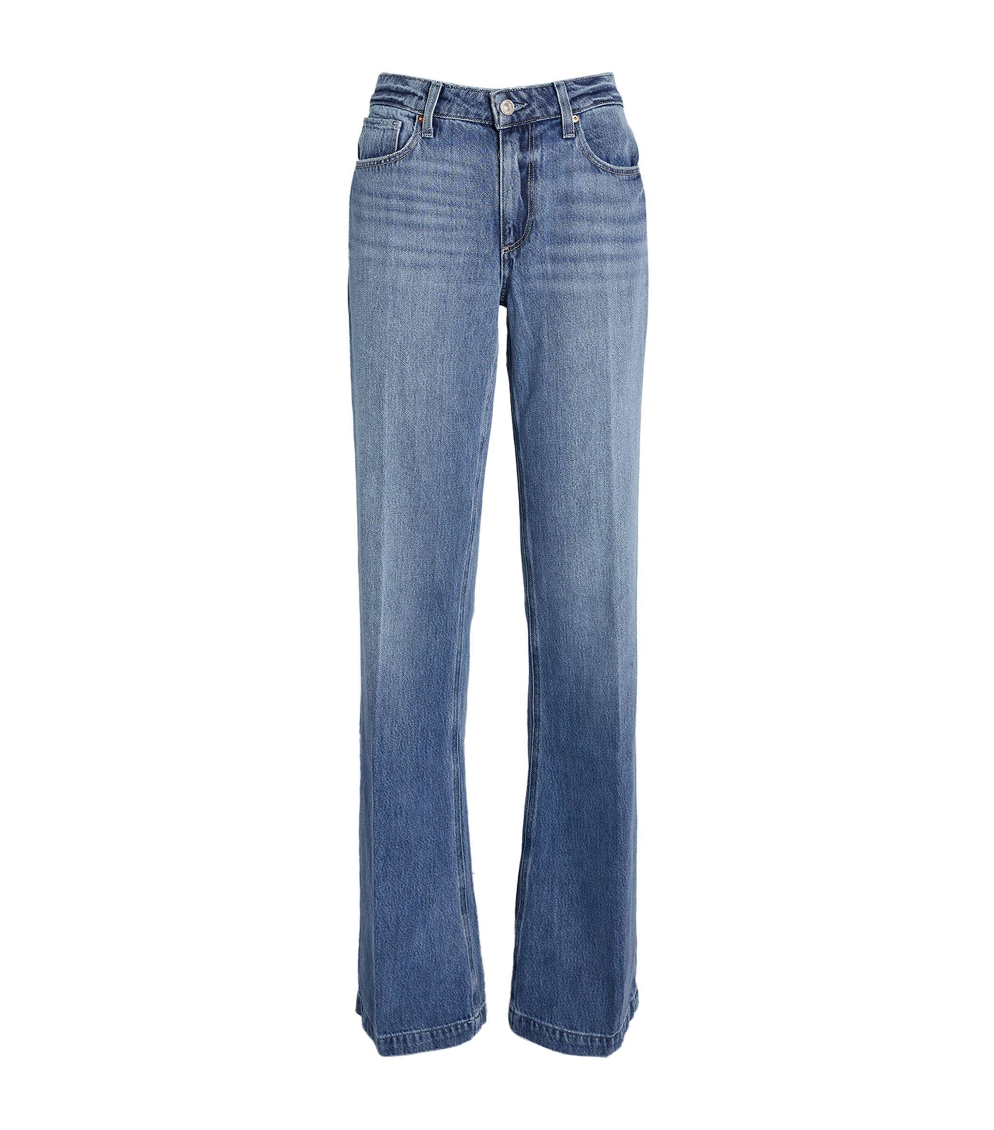 PAIGE Sonja Low-rise Flared Jeans in Blue | Lyst