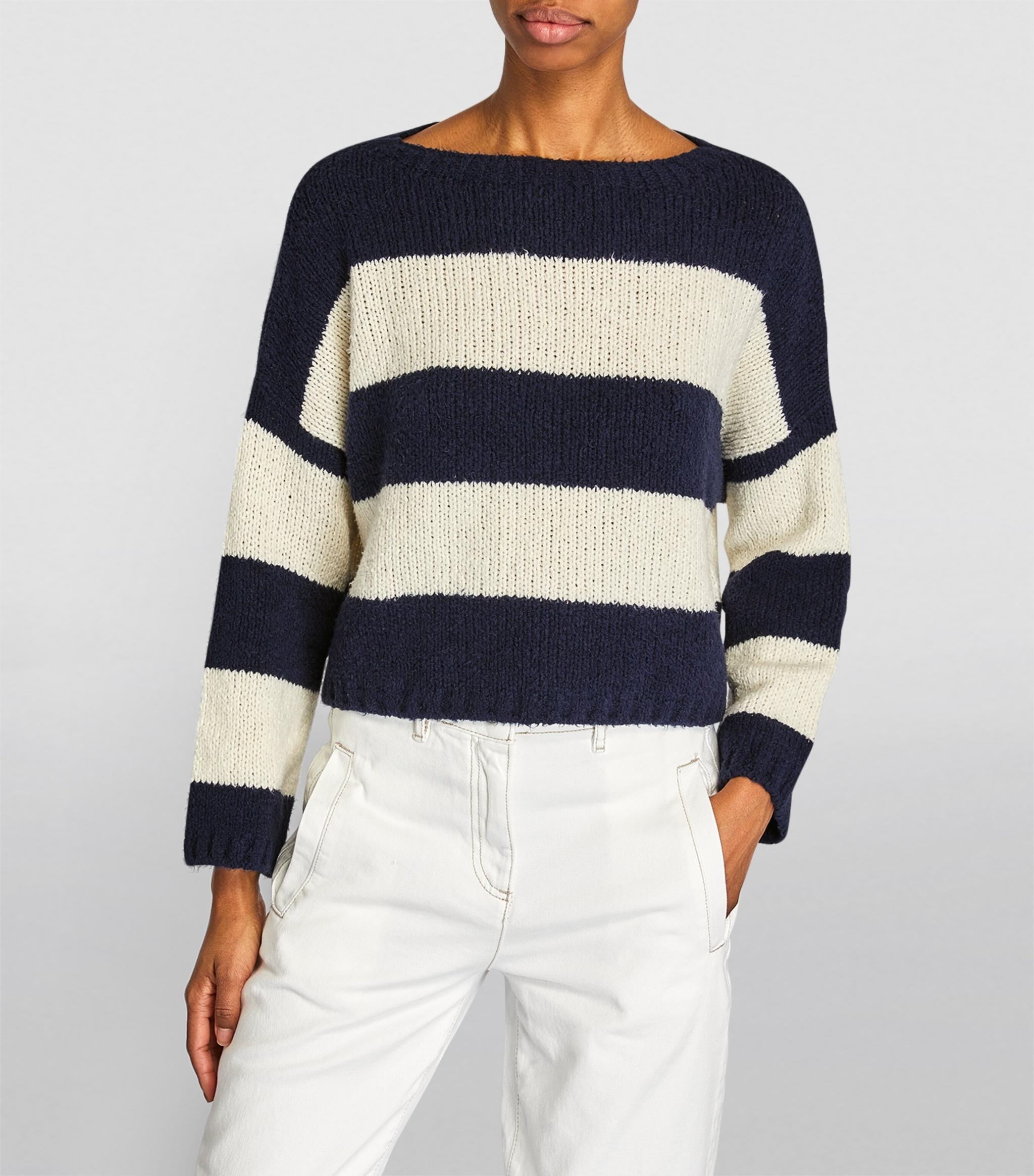 MAX&Co. Brunella Striped Sweater in Blue | Lyst