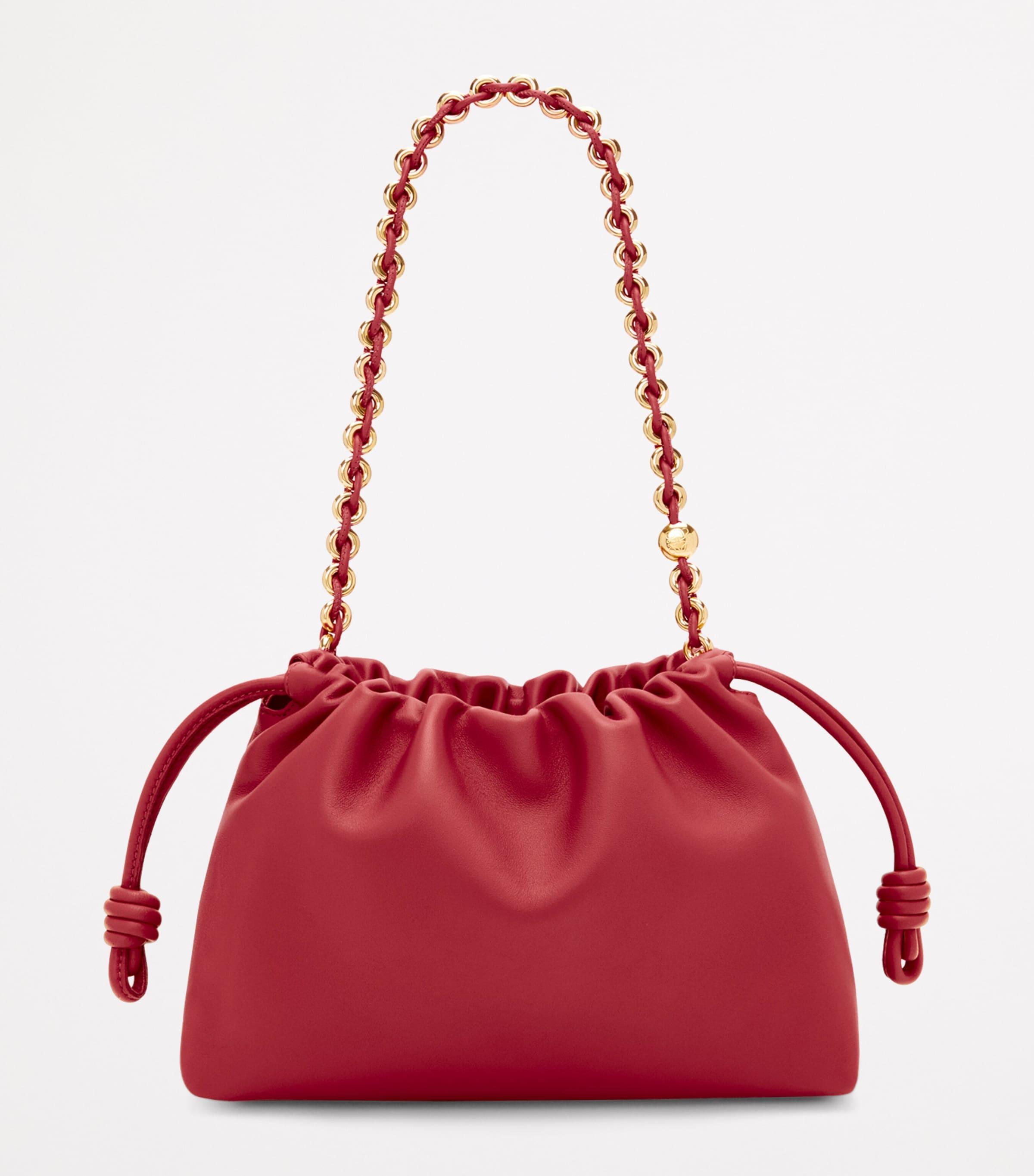 Loewe Medium Leather Flamenco Clutch Bag in Red | Lyst