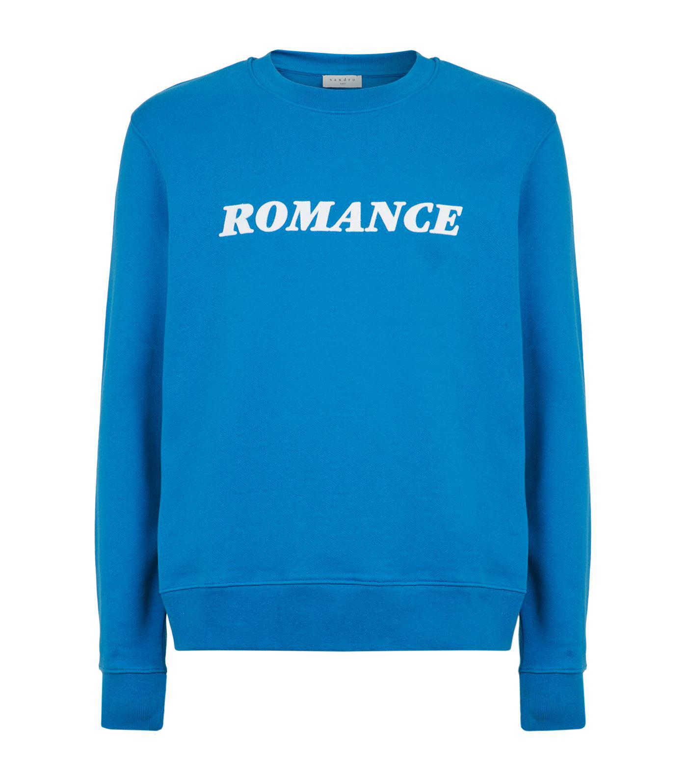 Sandro Fleece Romance Sweatshirt in Blue for Men - Lyst