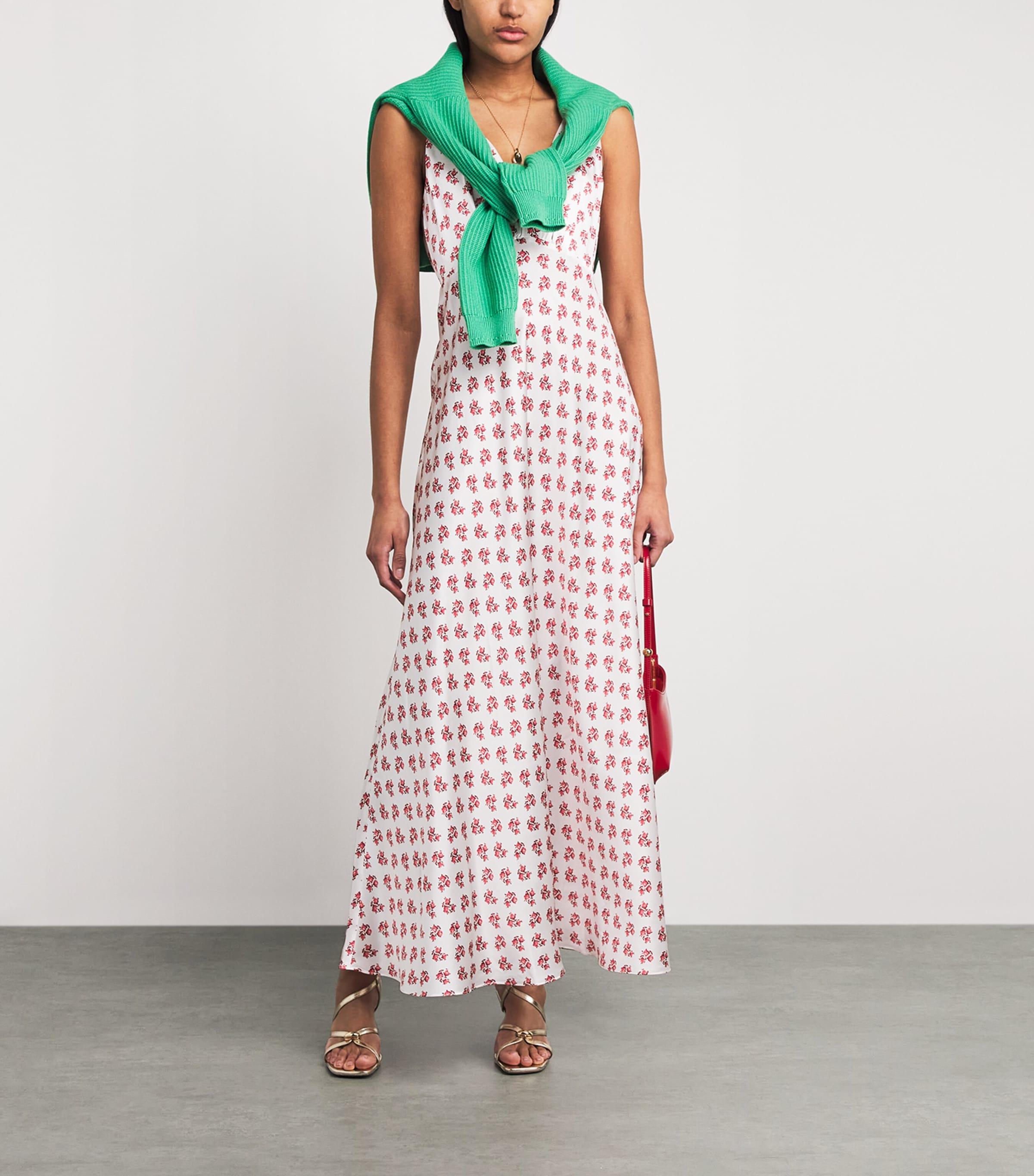 maje pink floral dress Printed, pleated dress Pink For Women