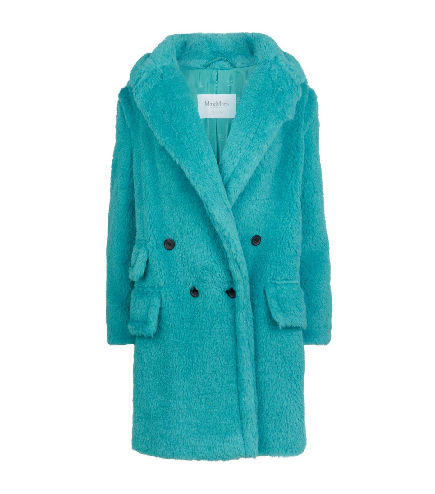 Max Mara Teddy Short Coat in Blue | Lyst