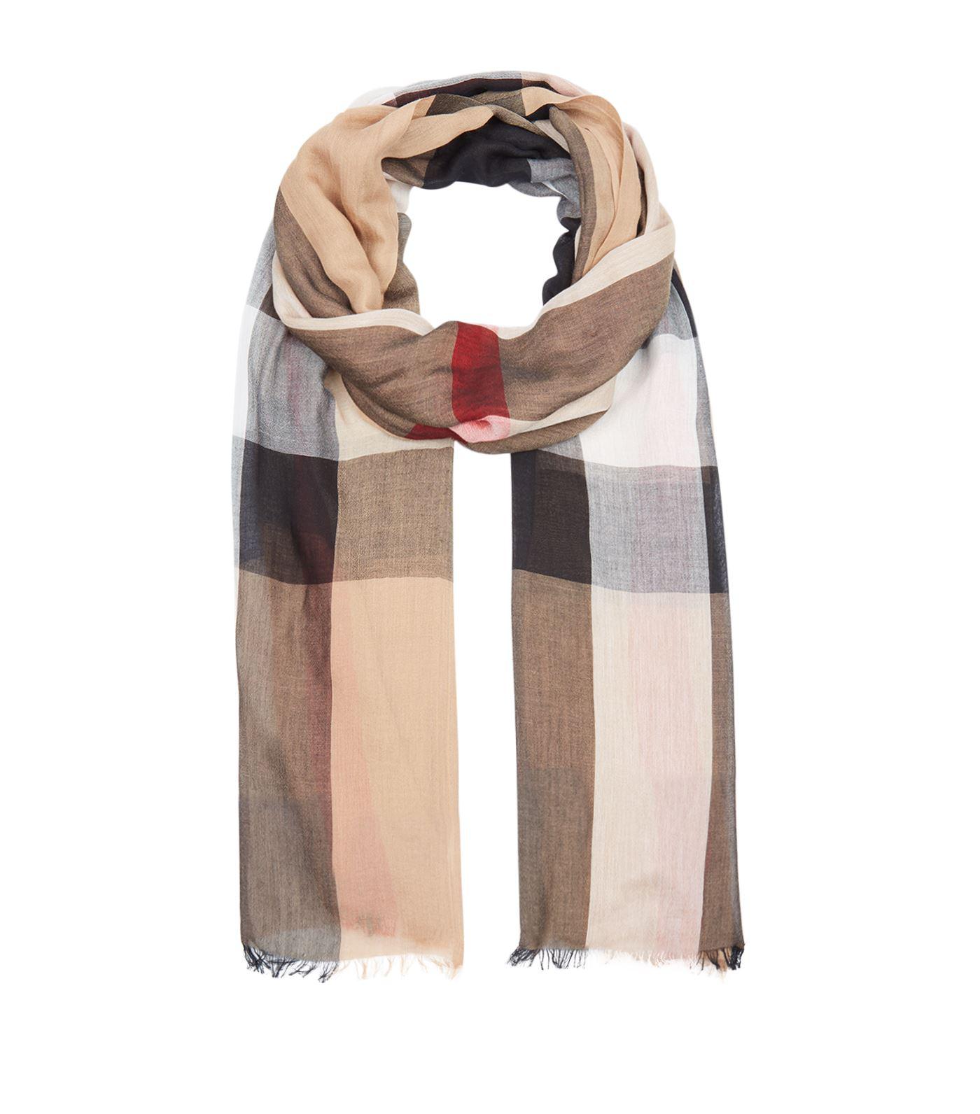 burberry sheer mega check scarf