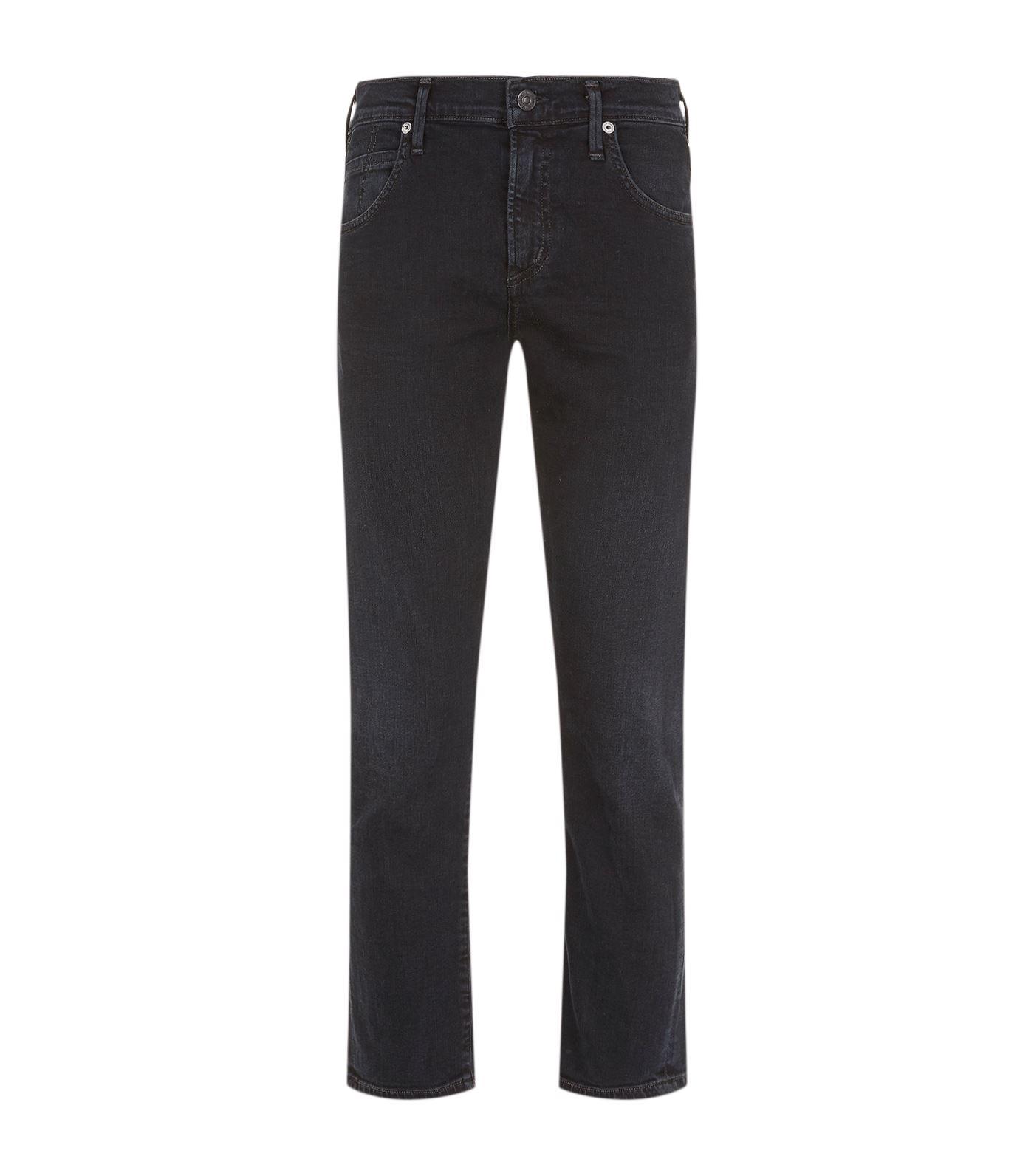 Citizens of Humanity Denim Elsa Mid Rise Cropped Jeans in Black - Lyst