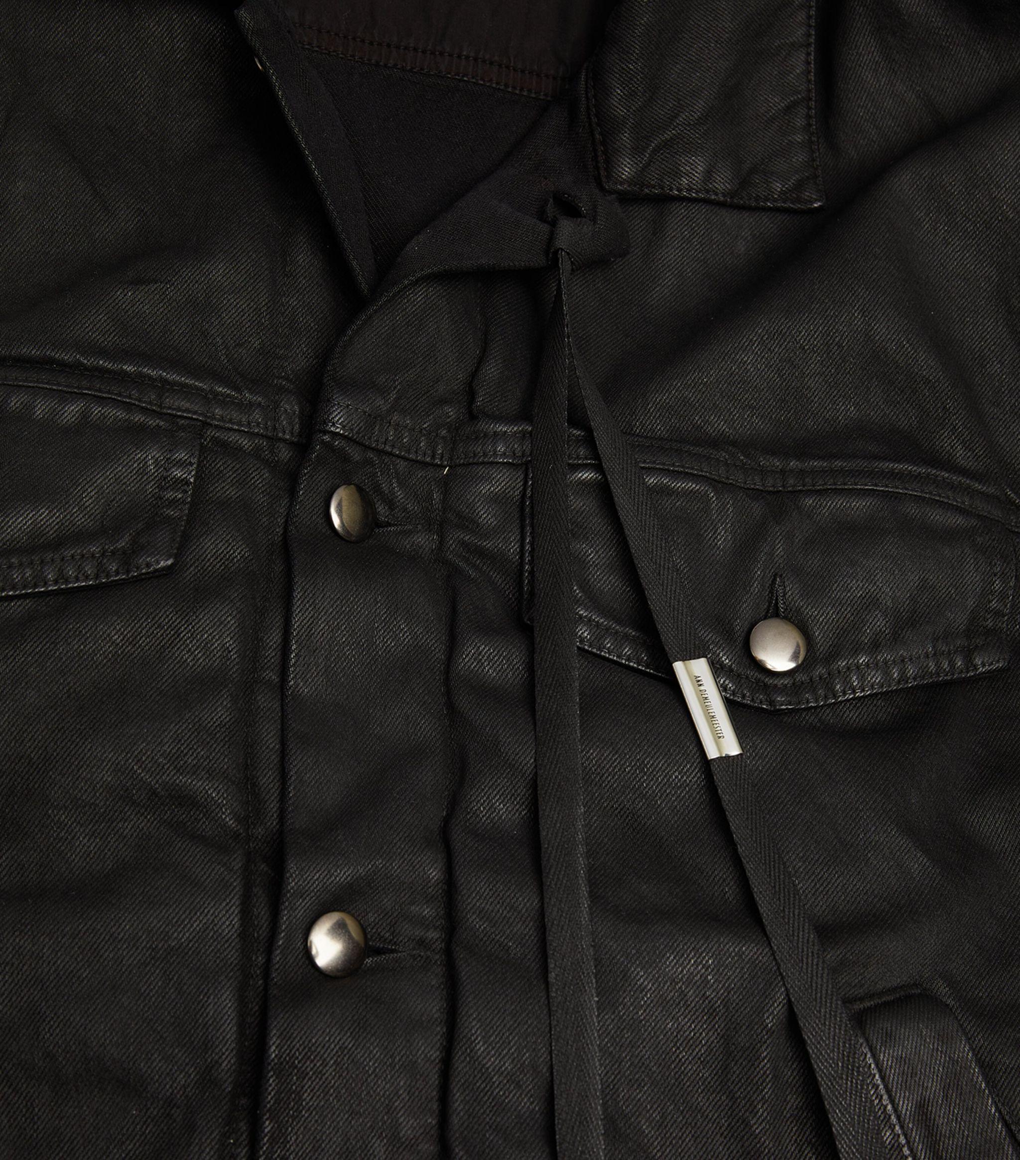 Ann Demeulemeester Coated Patrick Denim Jacket in Black for Men | Lyst
