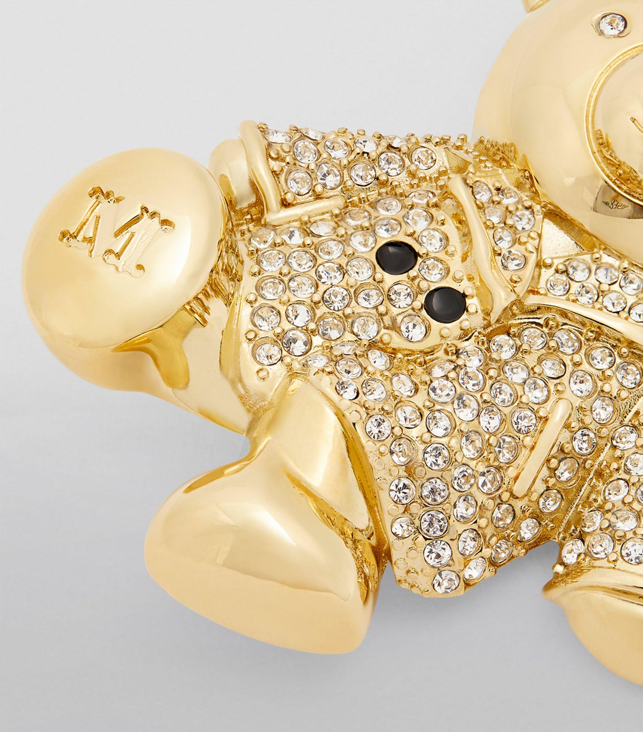 アクセサリーその他 Max Mara BATH2 - Monogram brooch with crystals Crystal-adorned Monogram brooch, colonial | 