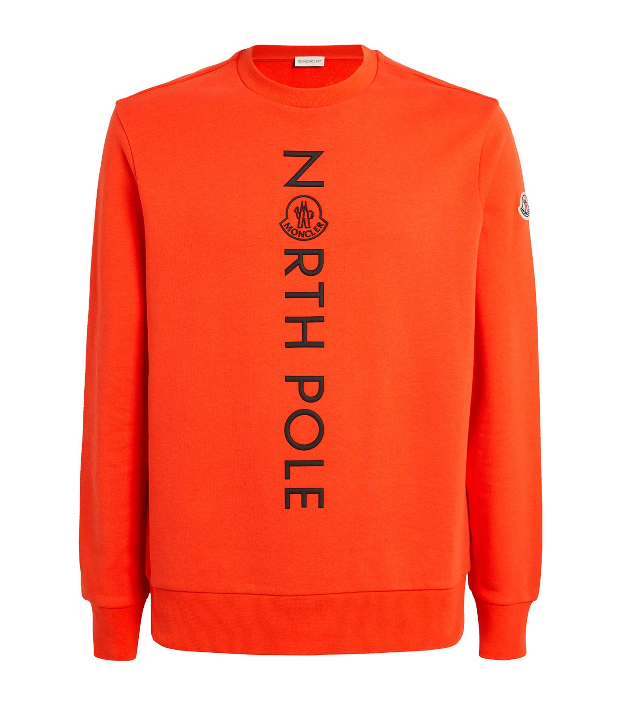 【MONCLER】23AW ロゴパッチ NORTH POLE スウェット moncler-orange-Embroidered-