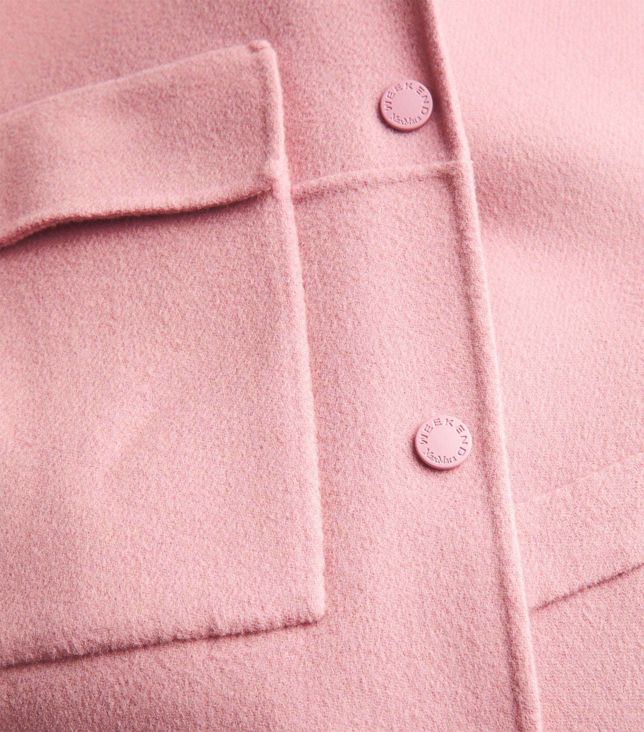 Weekend by Maxmara Wool-blend Hooded Coat in Pink | Lyst