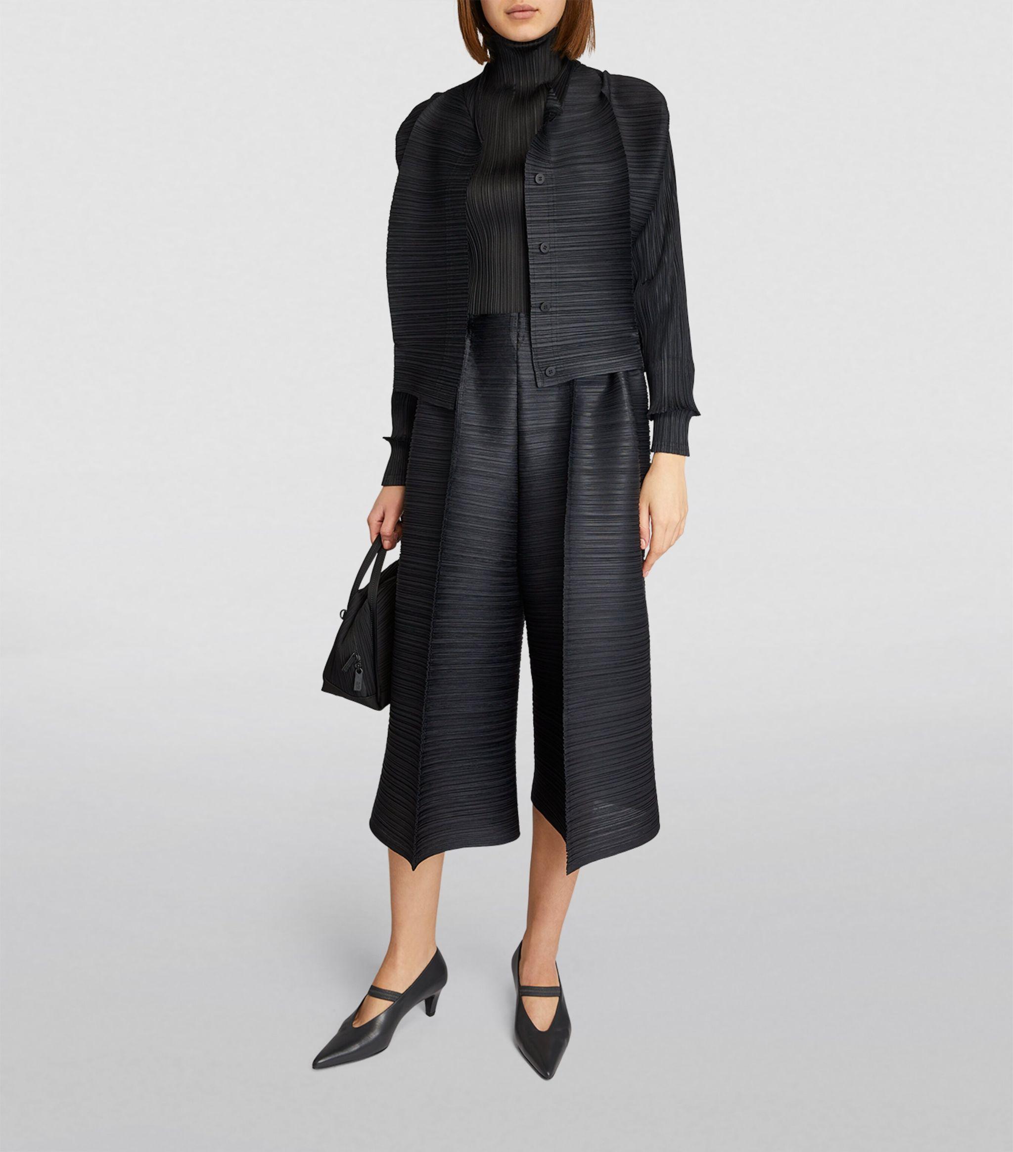 Pleats Please Issey Miyake Thicker Bounce Trousers in Black