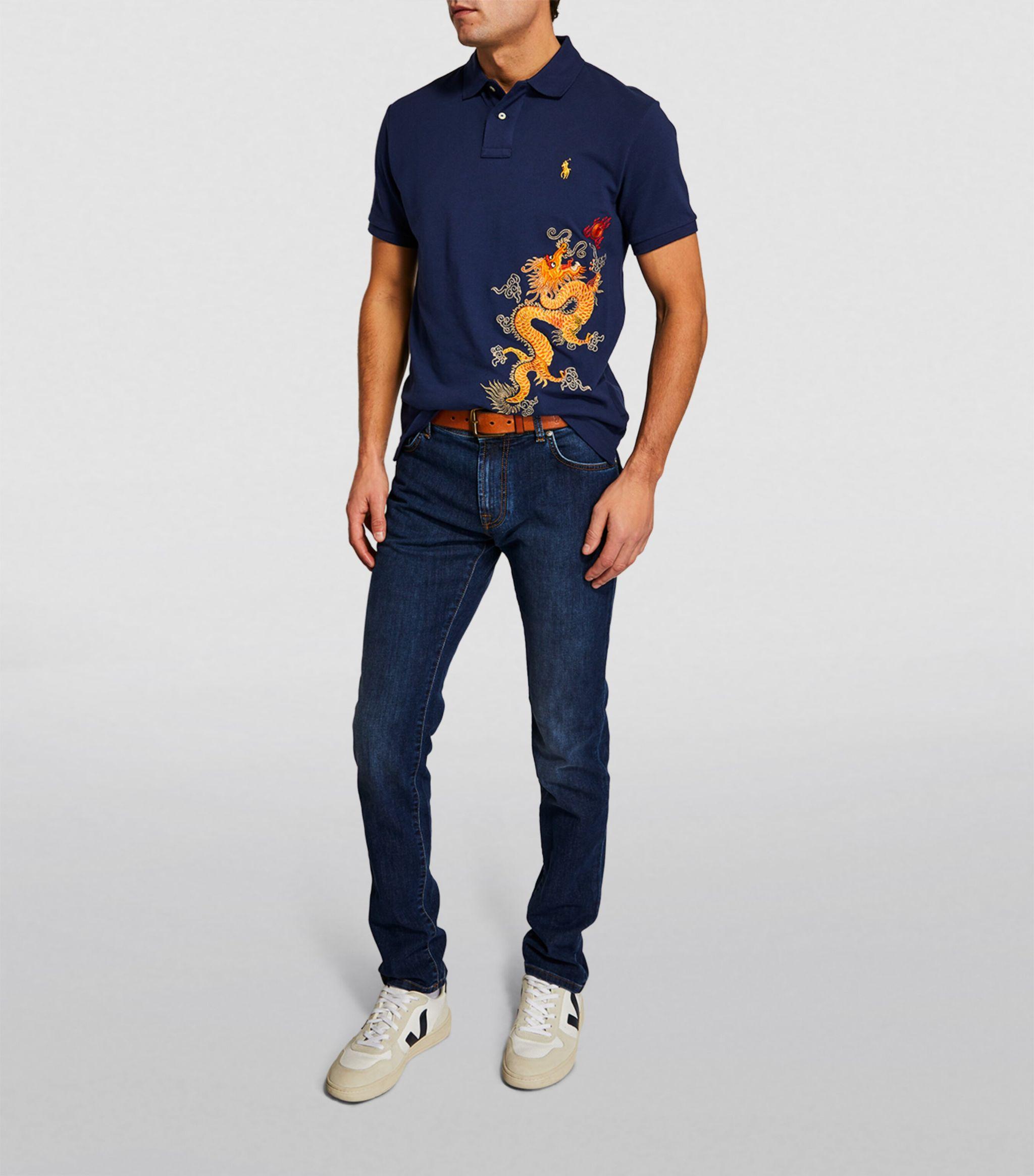 Polo Ralph Lauren Lunar New Year Polo Shirt in Blue for Men | Lyst