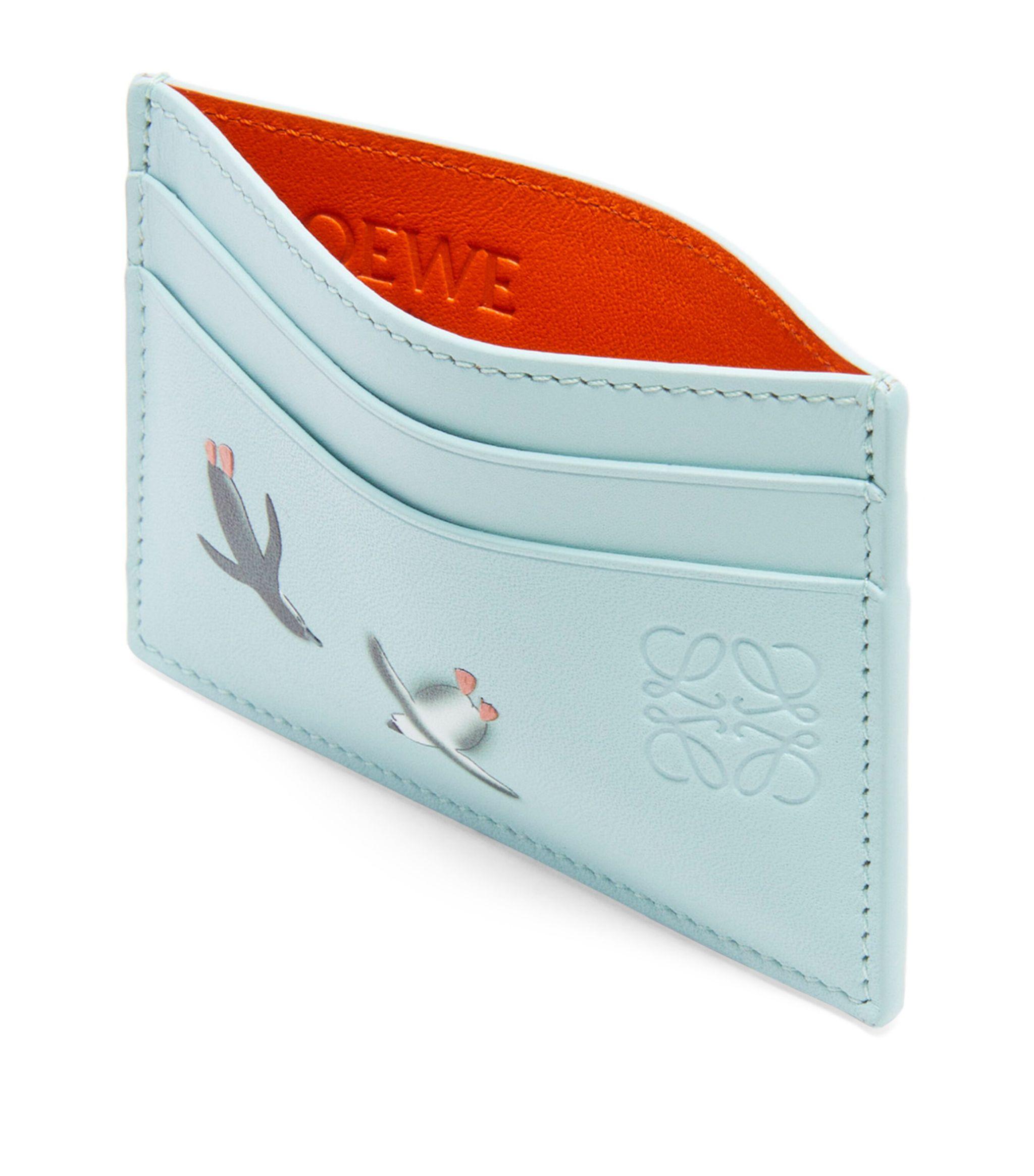 Loewe X Suna Fujita Leather Card Holder in Blue | Lyst