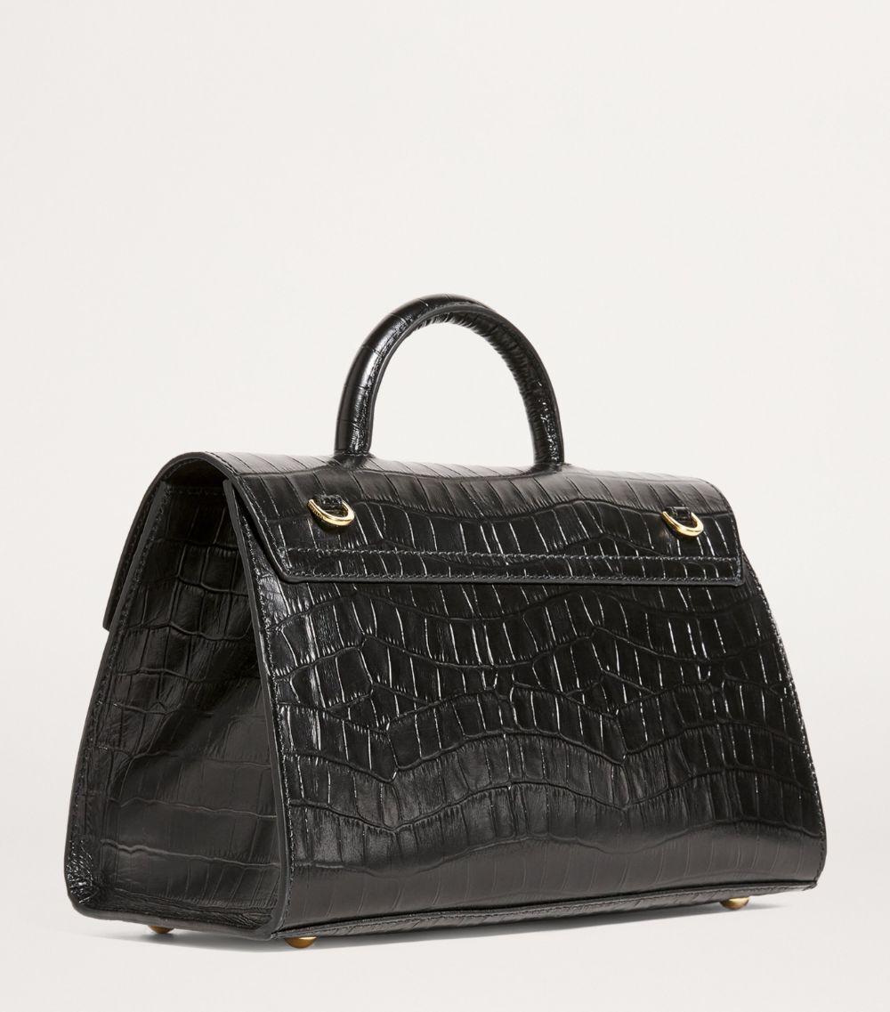 DeMellier Leather Midi Montreal Top-Handle Bag in Black | Lyst UK
