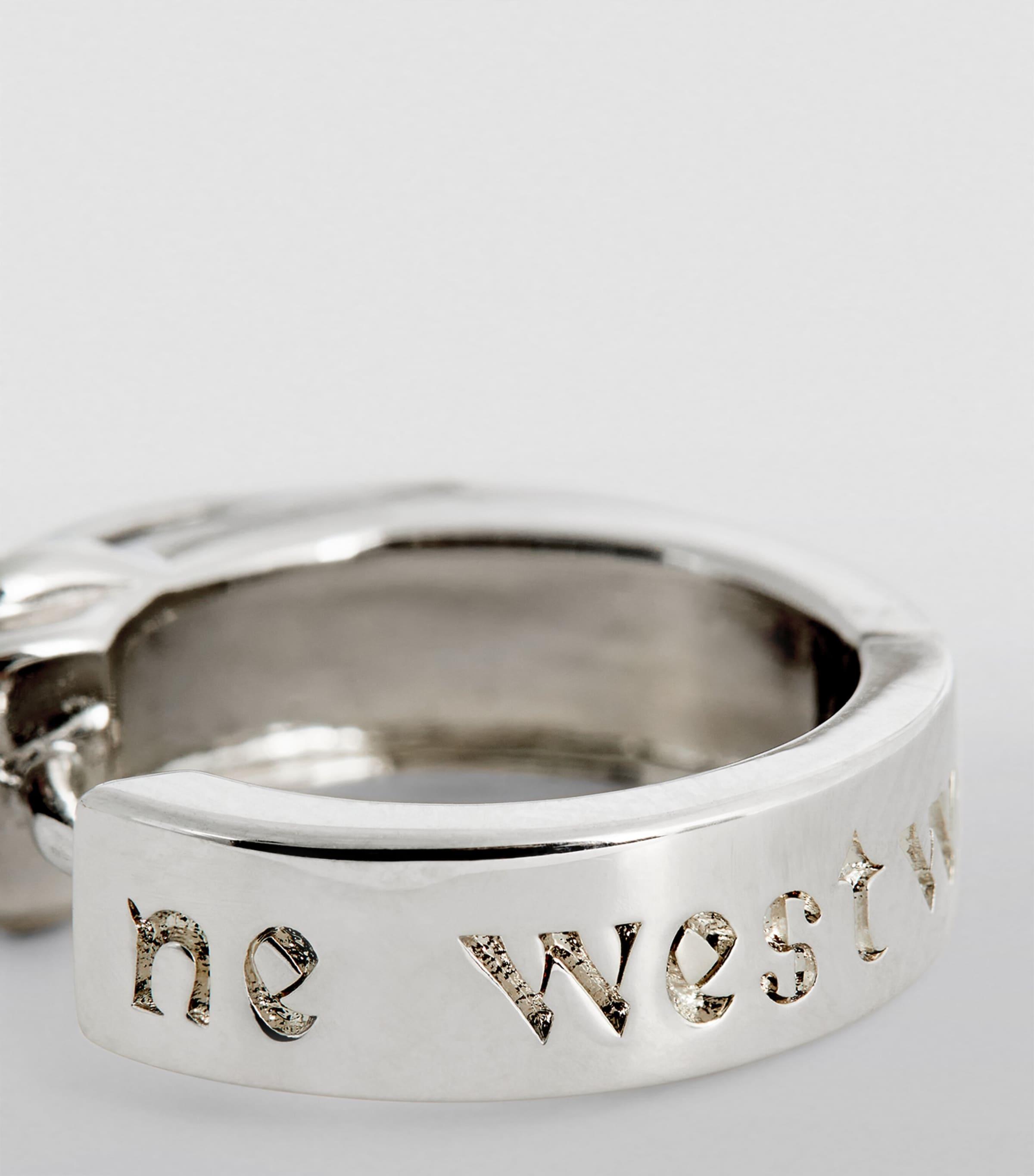 Vivienne Westwood Bobby Hoop Earrings in White for Men