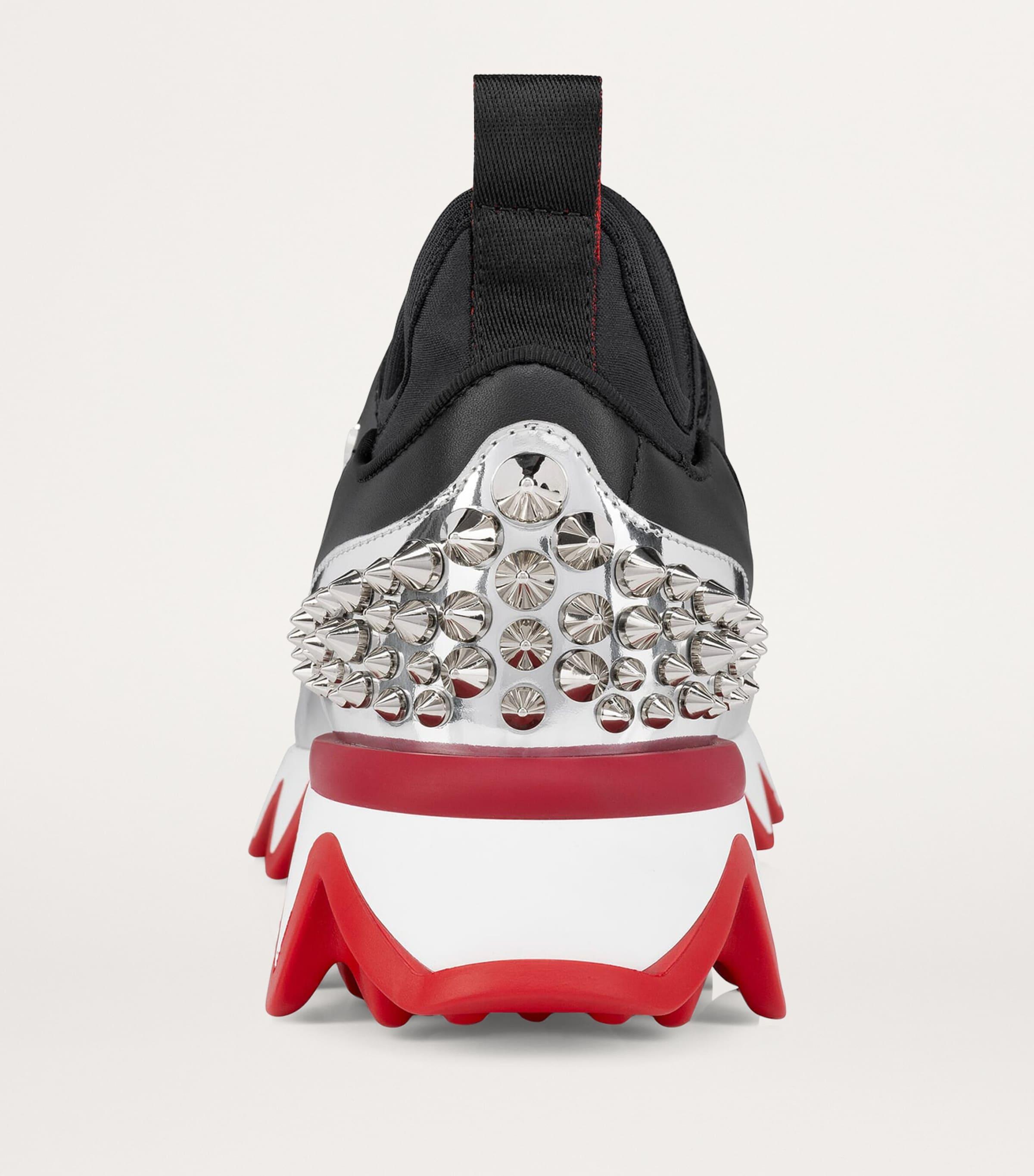 Christian Louboutin Sharkyloub Spikes Leather Low-Top Trainers in 