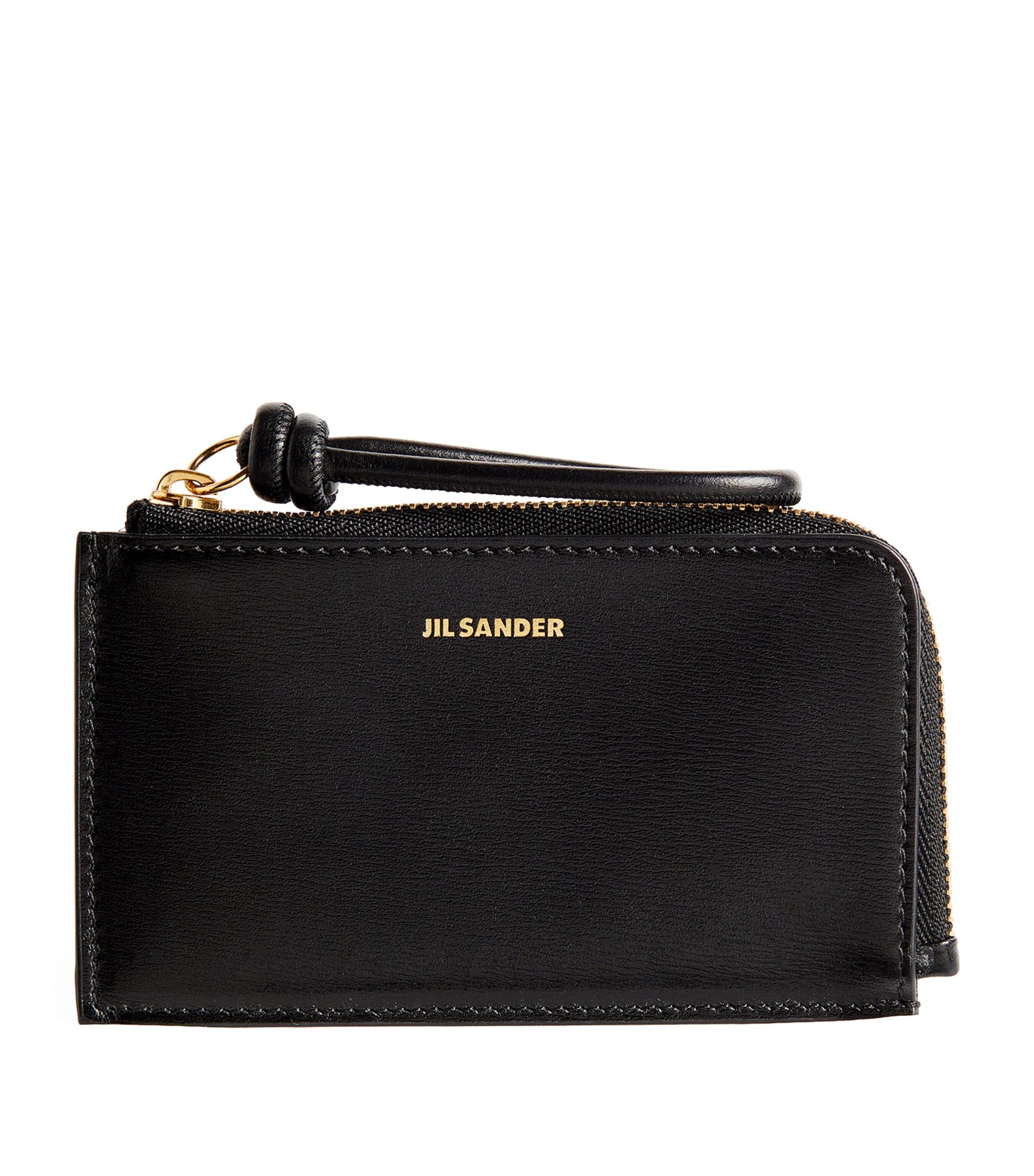 Jil Sander Women´s Black Small Leather Giro Wallet