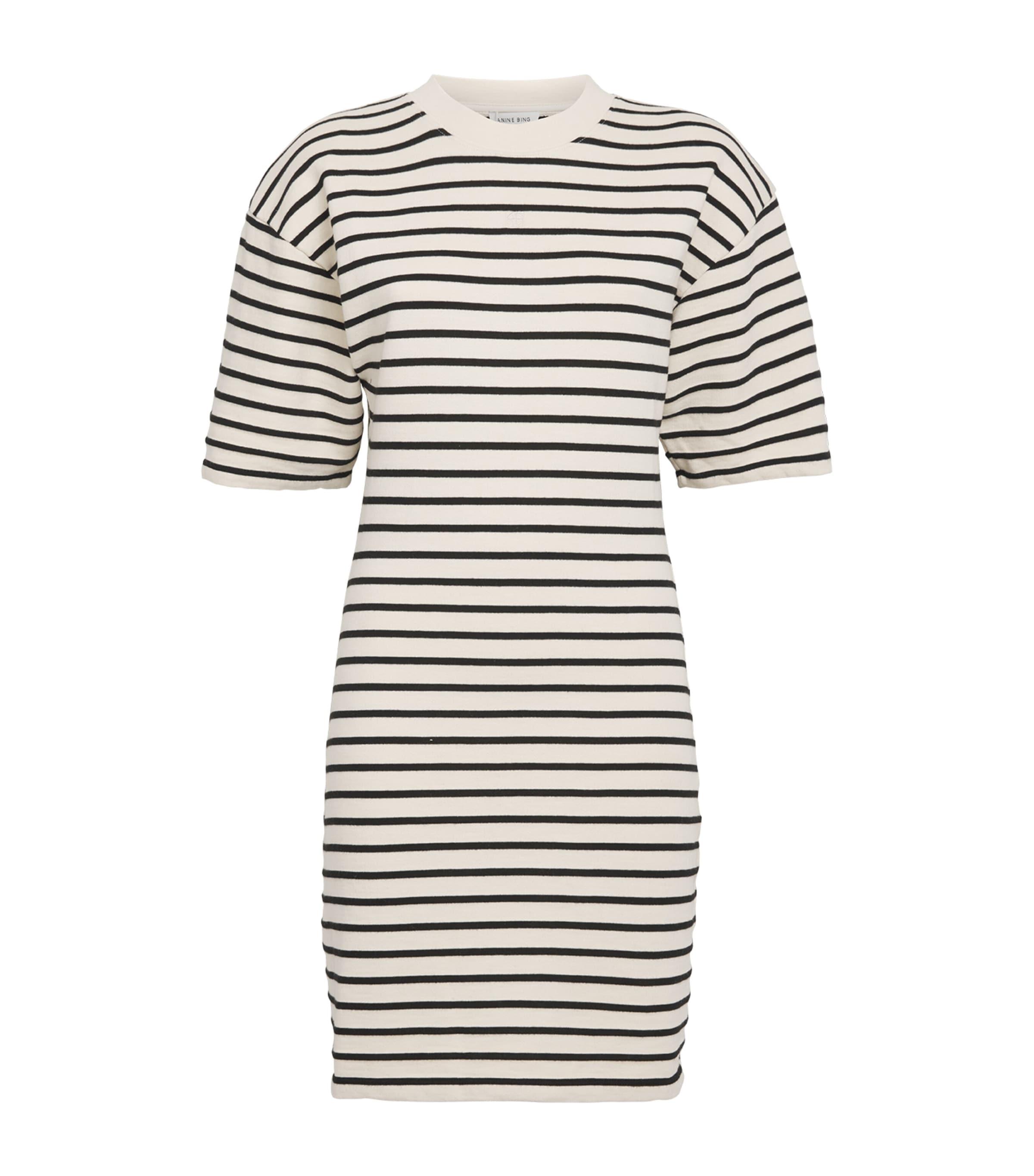 anine bing t shirt dress Anine Bing Beth Mini Dress in Black/Brown Leopard
