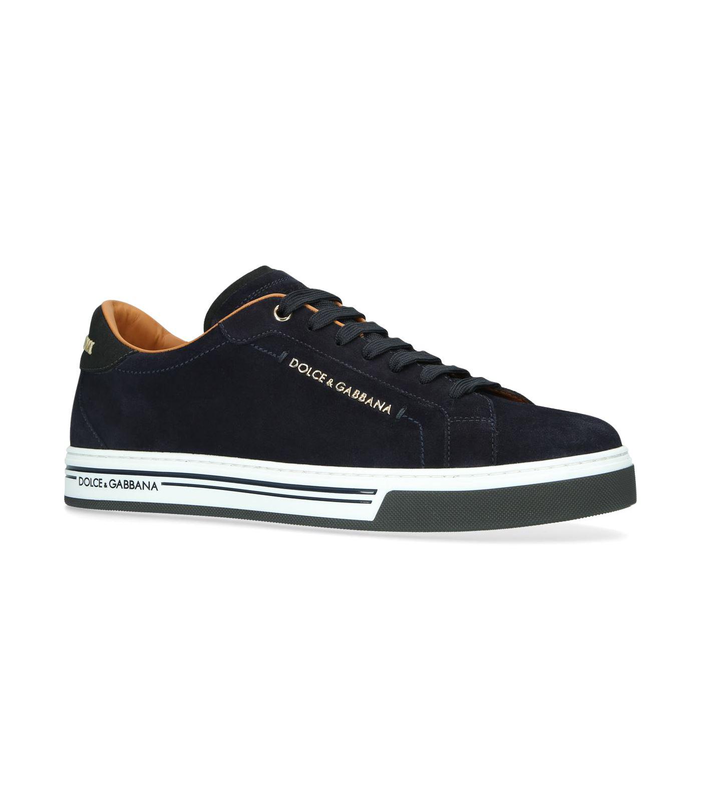 Dolce & Gabbana Suede Roma Sneakers in Navy (Blue) for Men - Lyst