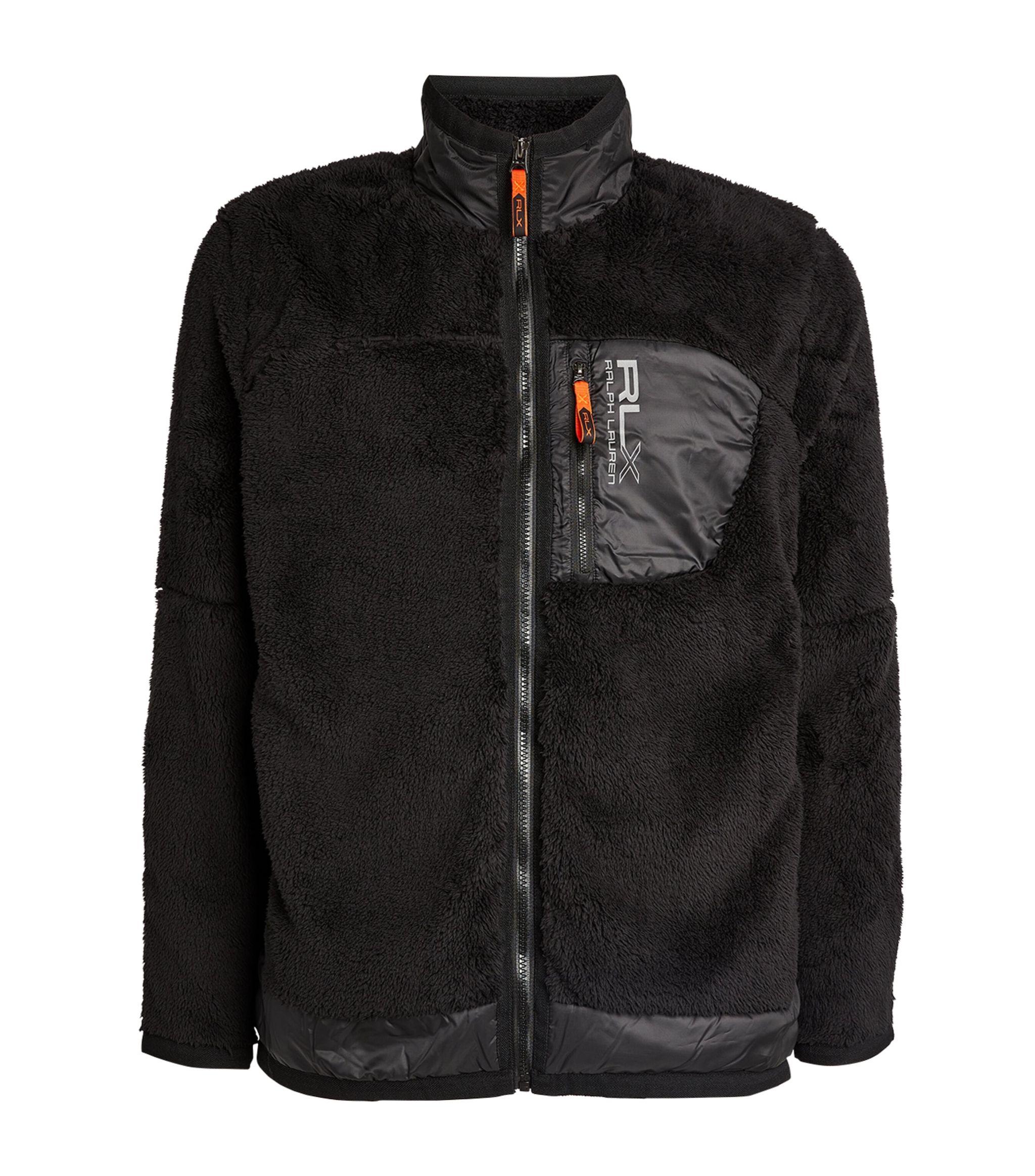 RLX Ralph Lauren Fleece Zip-up Jacket in Black for Men | Lyst