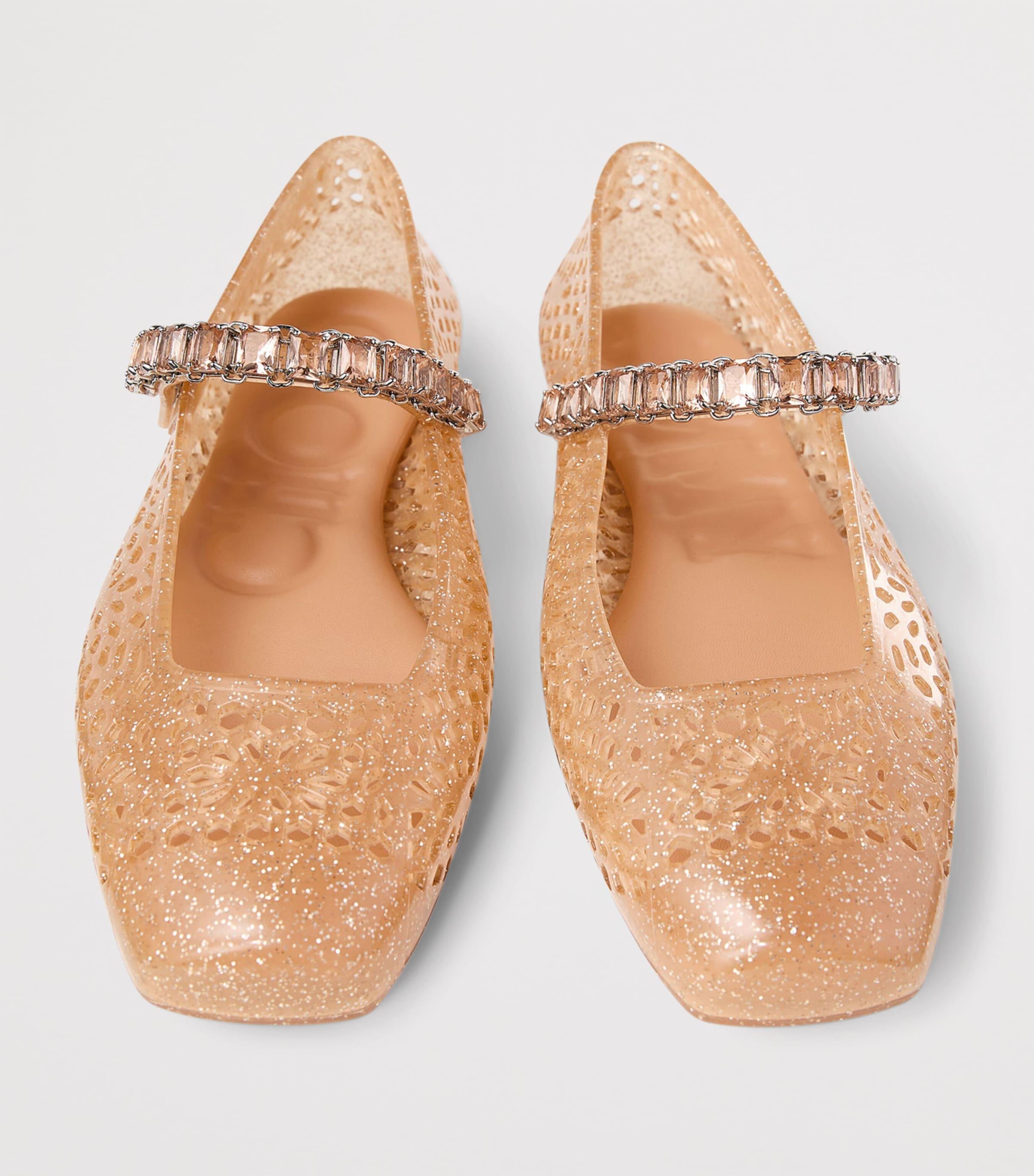 Jimmy Choo The Jelly Ballet Flats in Natural | Lyst
