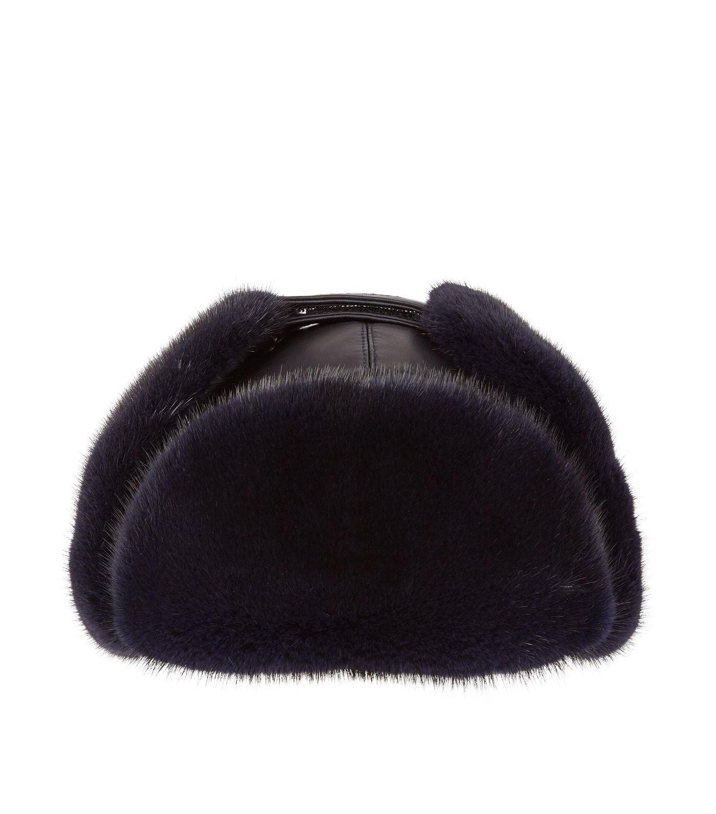 mink aviator hat