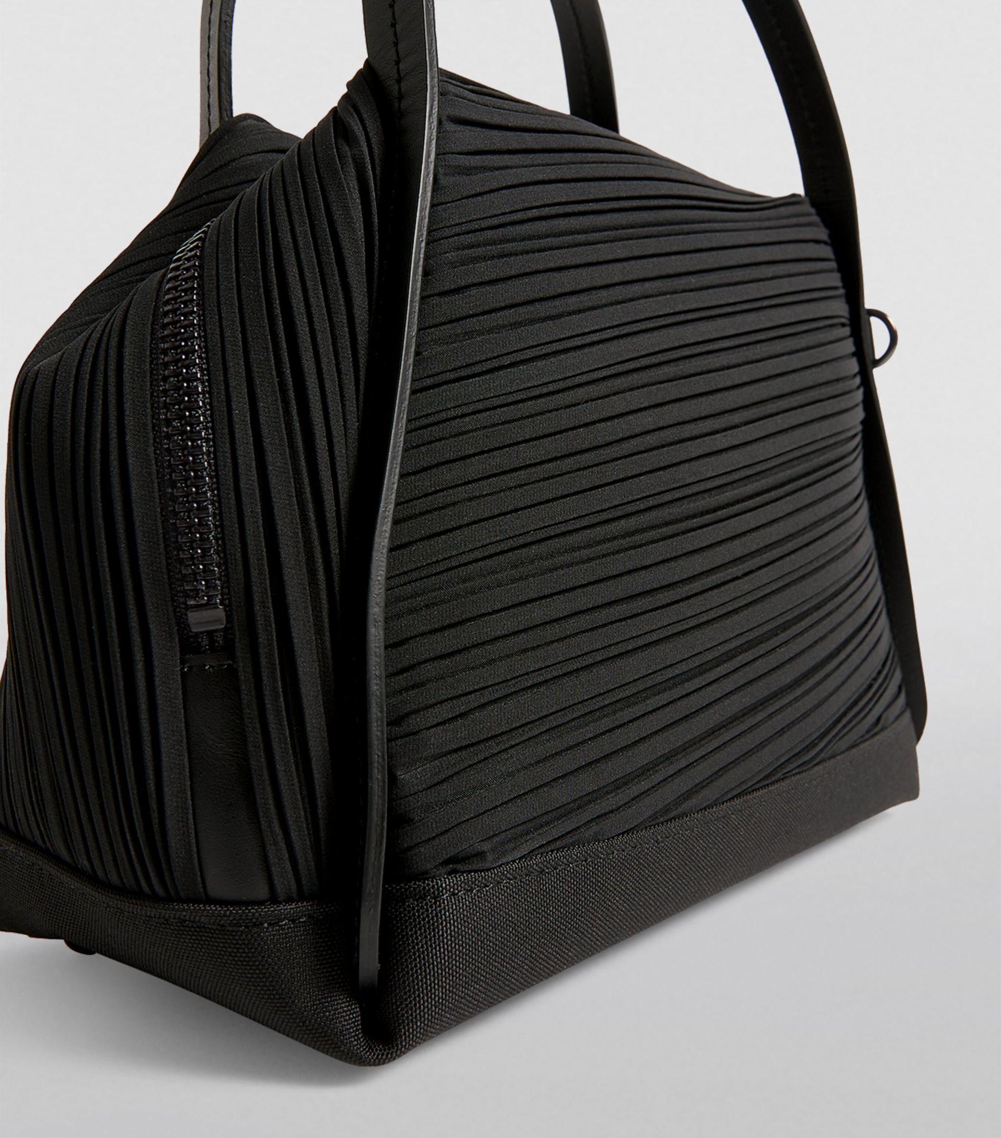 Pleats Please Issey Miyake Bias Pleats Top-Handle Bag in Black | Lyst