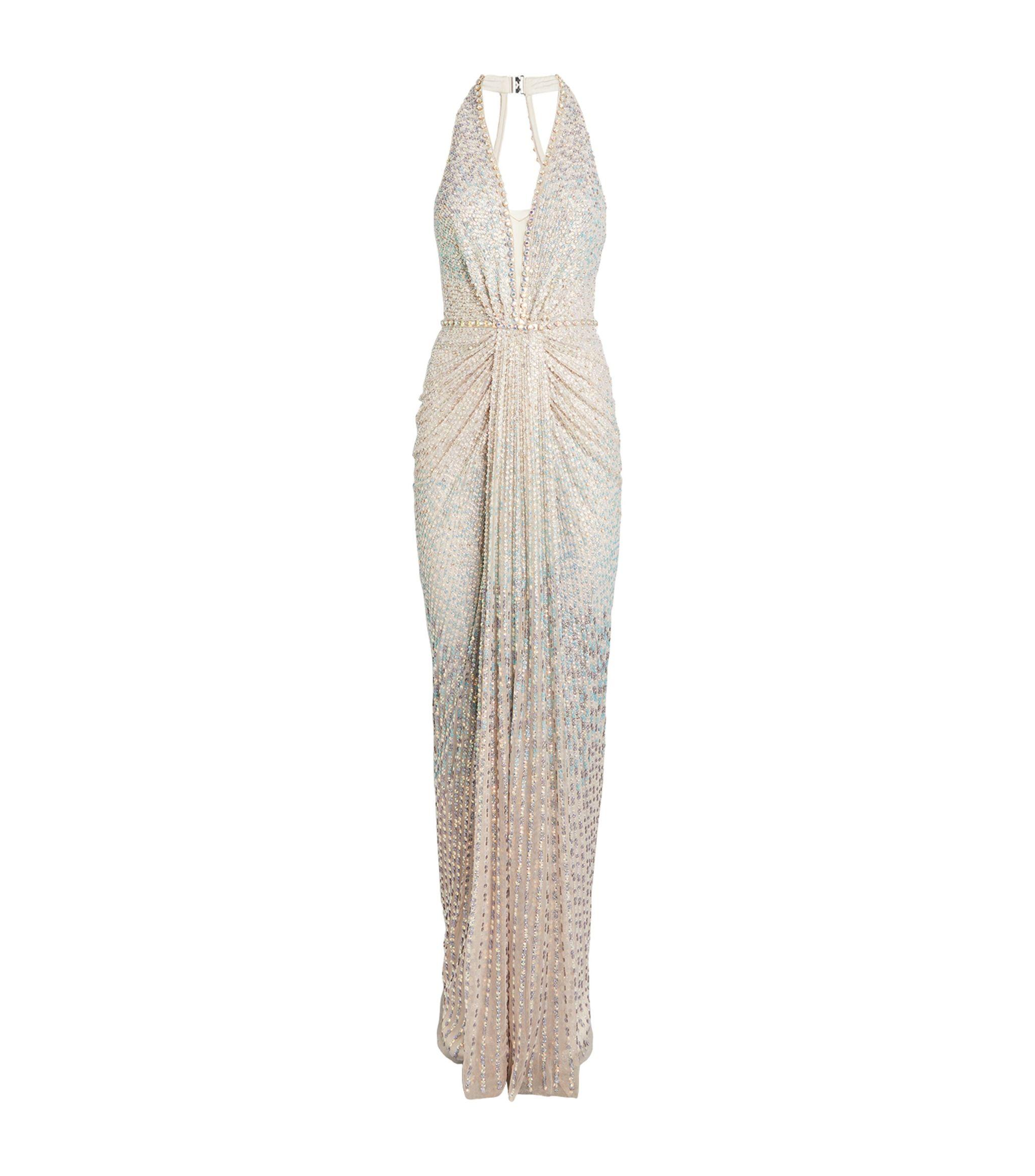 Jenny Packham Sequinembellished Zooey Gown in White Lyst