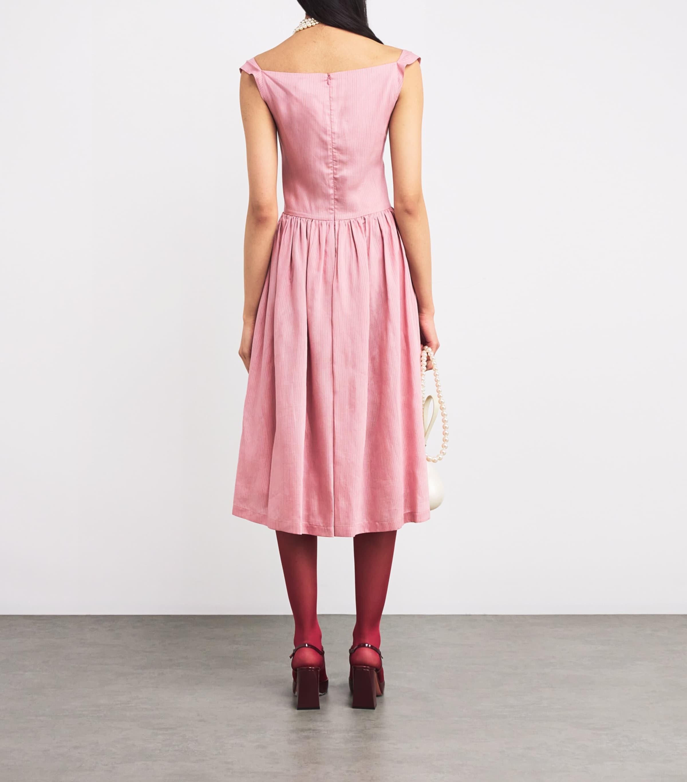 ワンピース Vivienne Westwood Midi Dress Vivienne Westwood: White Sunday Midi Dress | SSENSE Canada