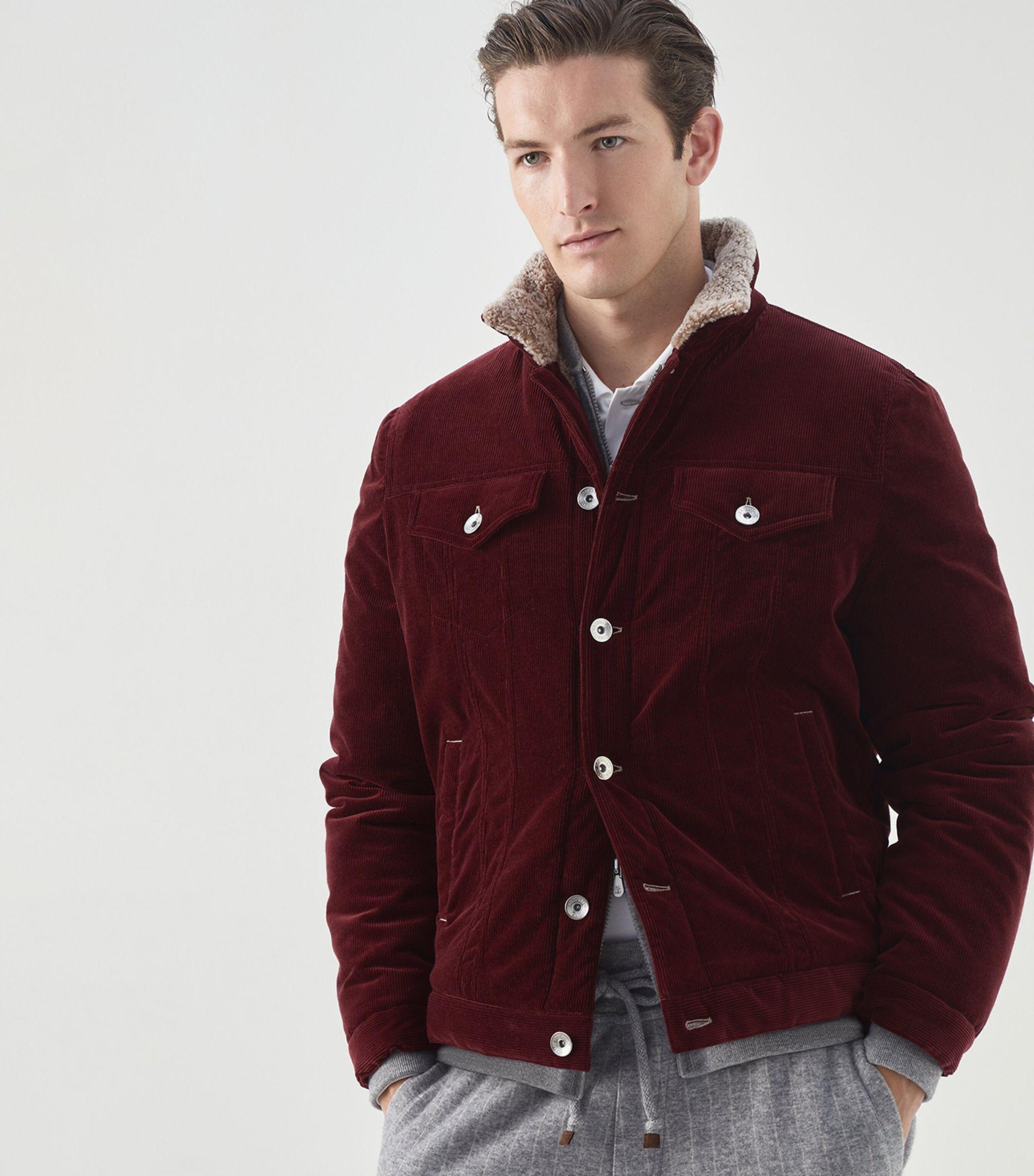 Burgundy corduroy hotsell jacket mens