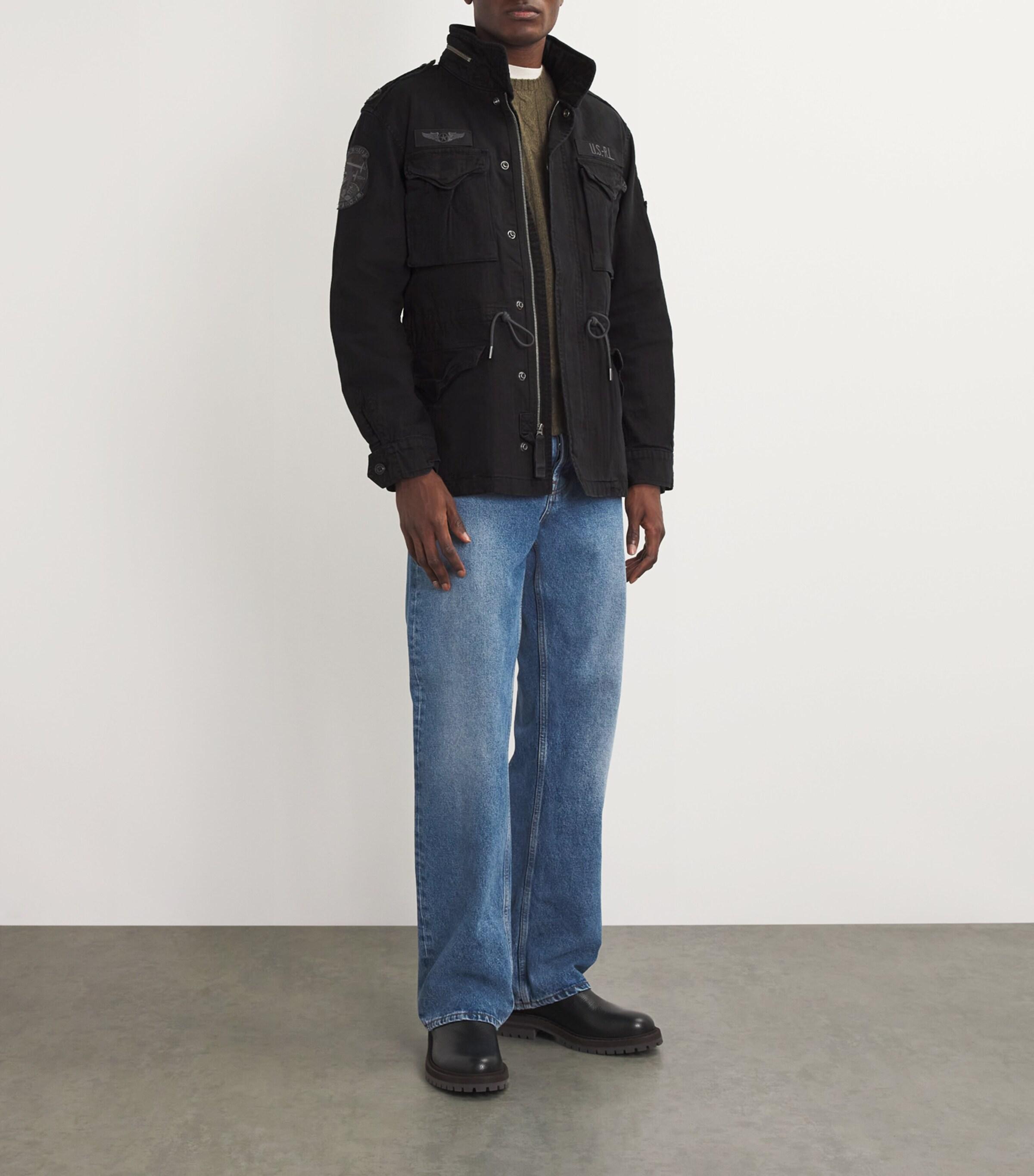 Polo Ralph Lauren Black Military Jacket for Men Lyst UK