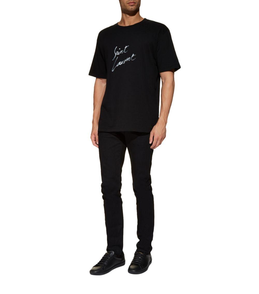 saint laurent signature tee