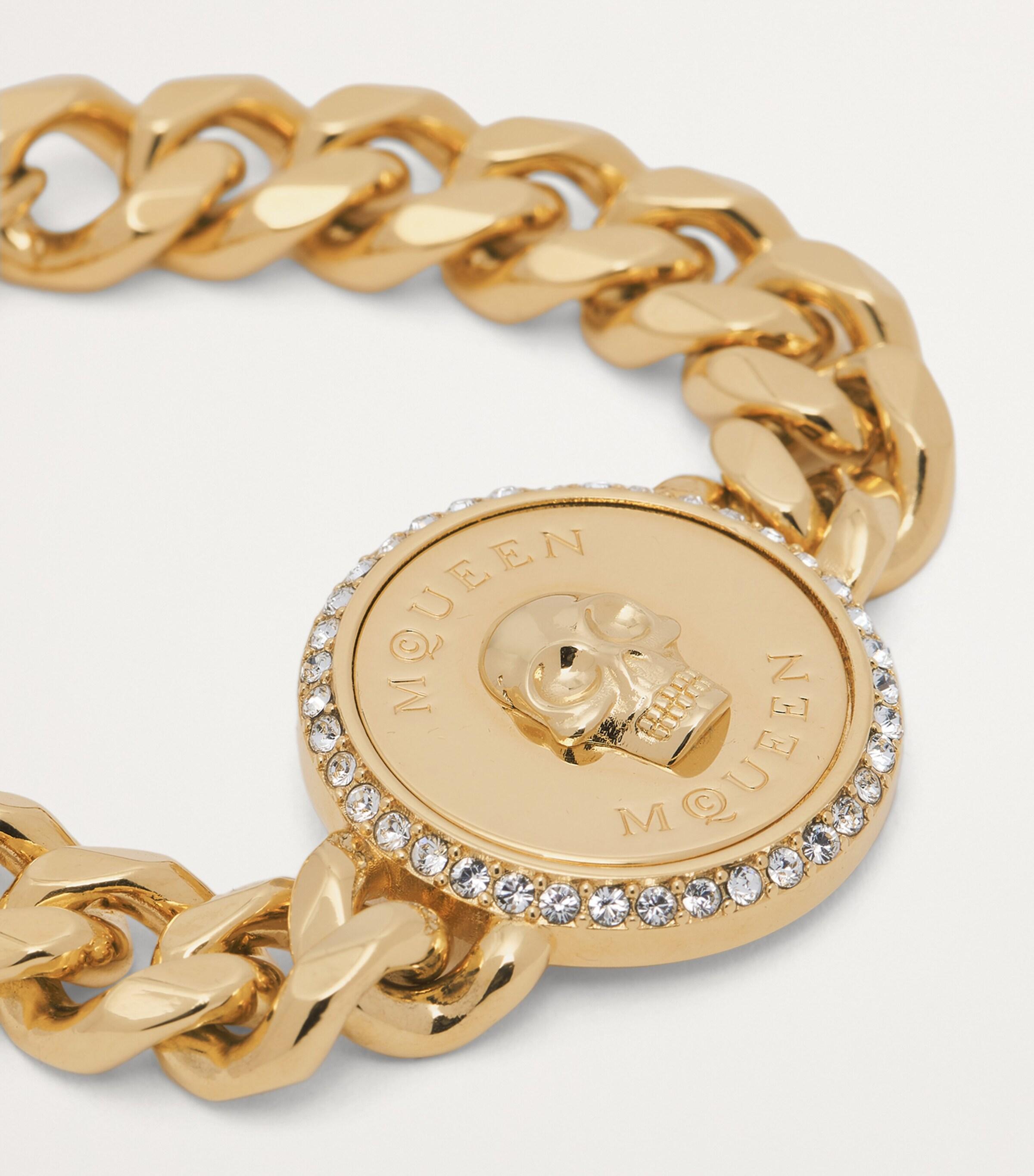 McQueen Sovereign Skull Bracelet in Metallic for Men | Lyst