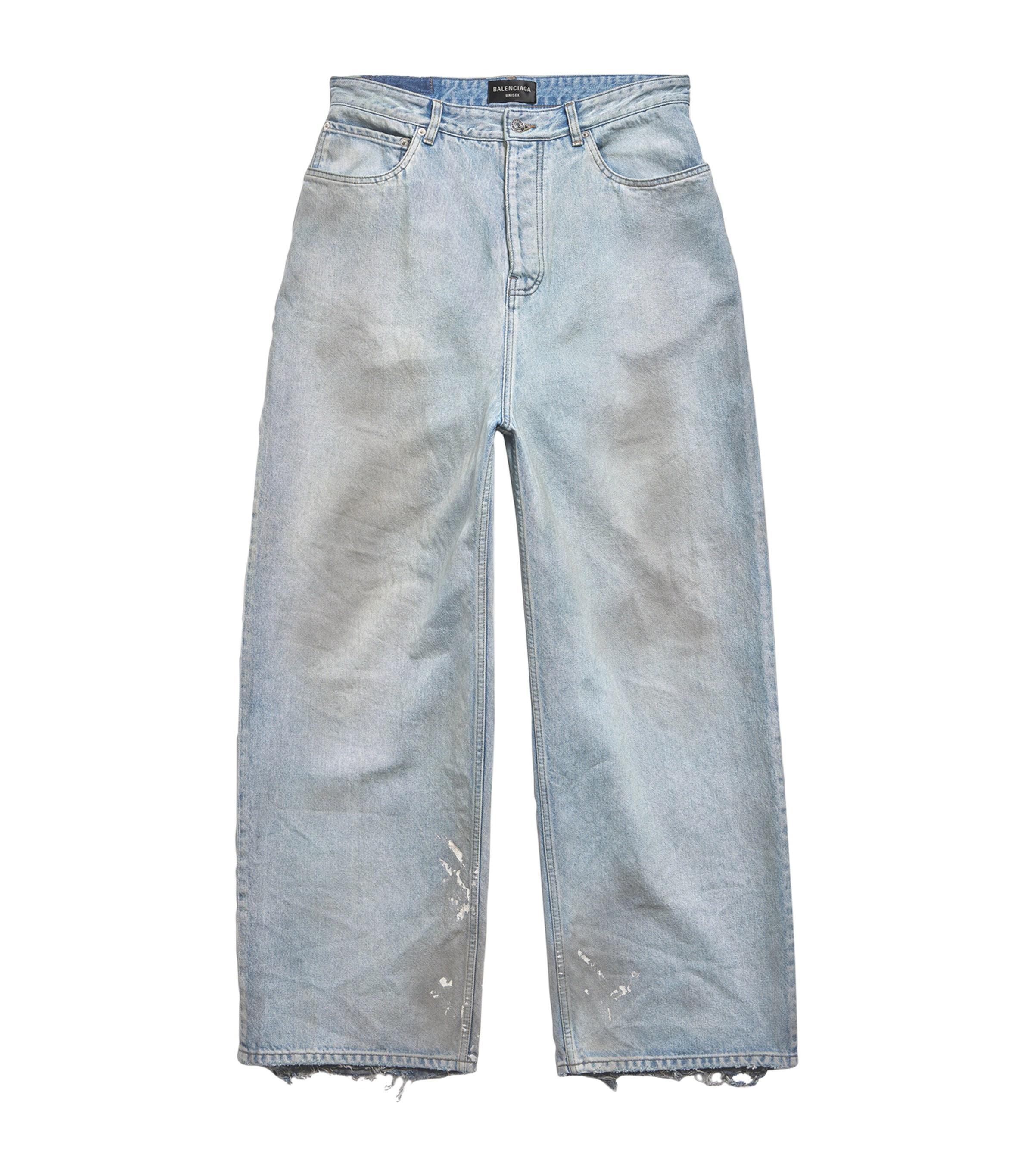 パンツ Balenciaga Regenerative Twill Oversized Pants BALENCIAGA Distressed oversized jeans | NET-A-PORTER