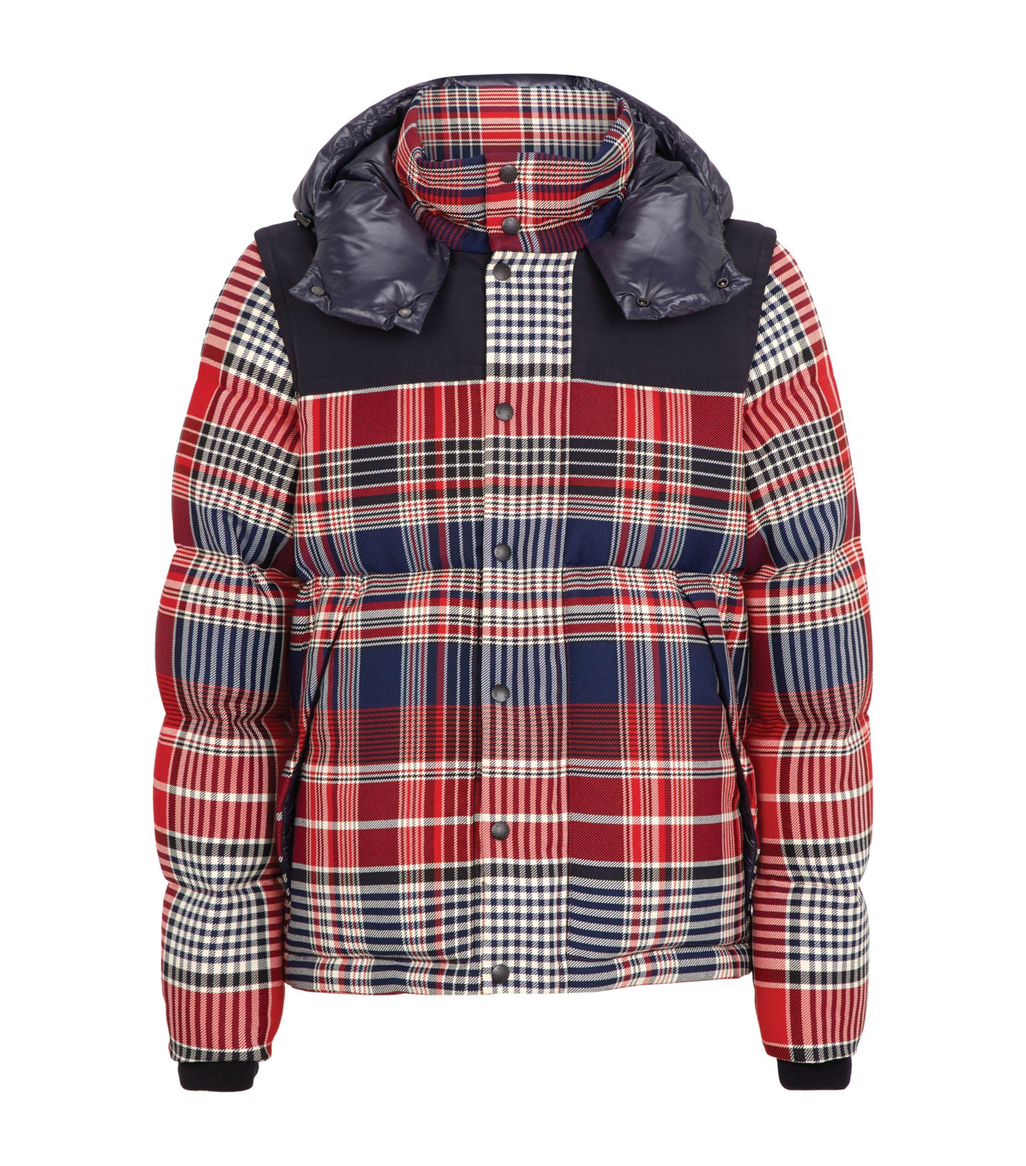 moncler plaid puffer