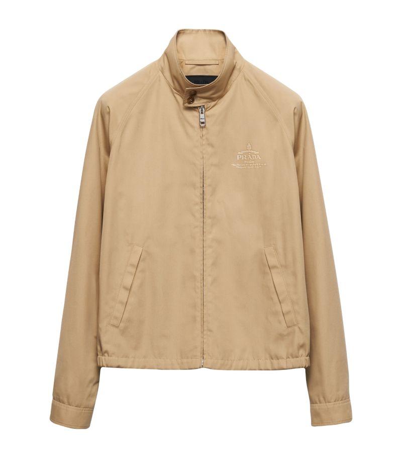 Prada Cotton Blend Jacket in Natural for Men Lyst UK