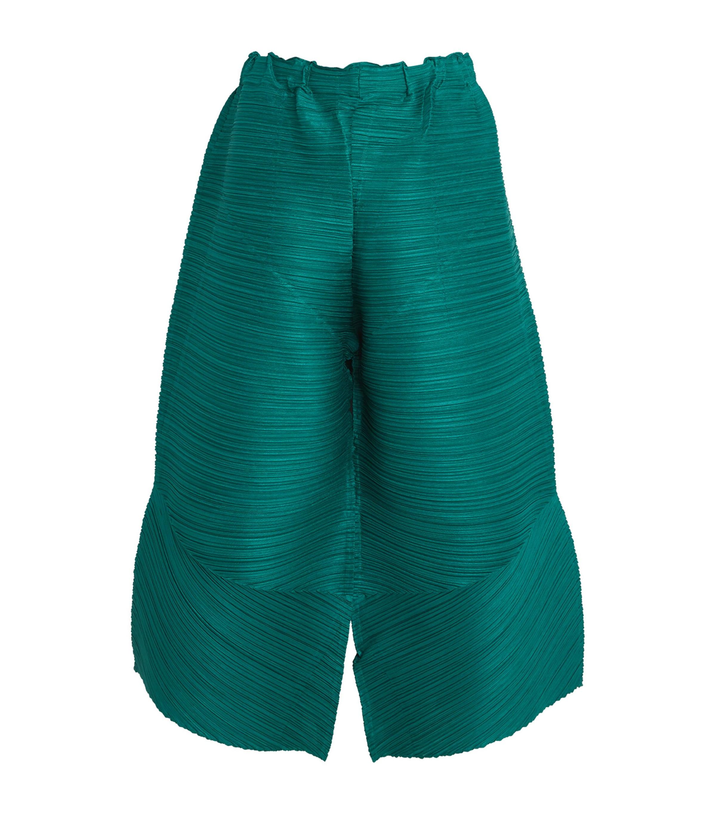 Pleats Please Issey Miyake Thicker Bounce Trousers in Green | Lyst