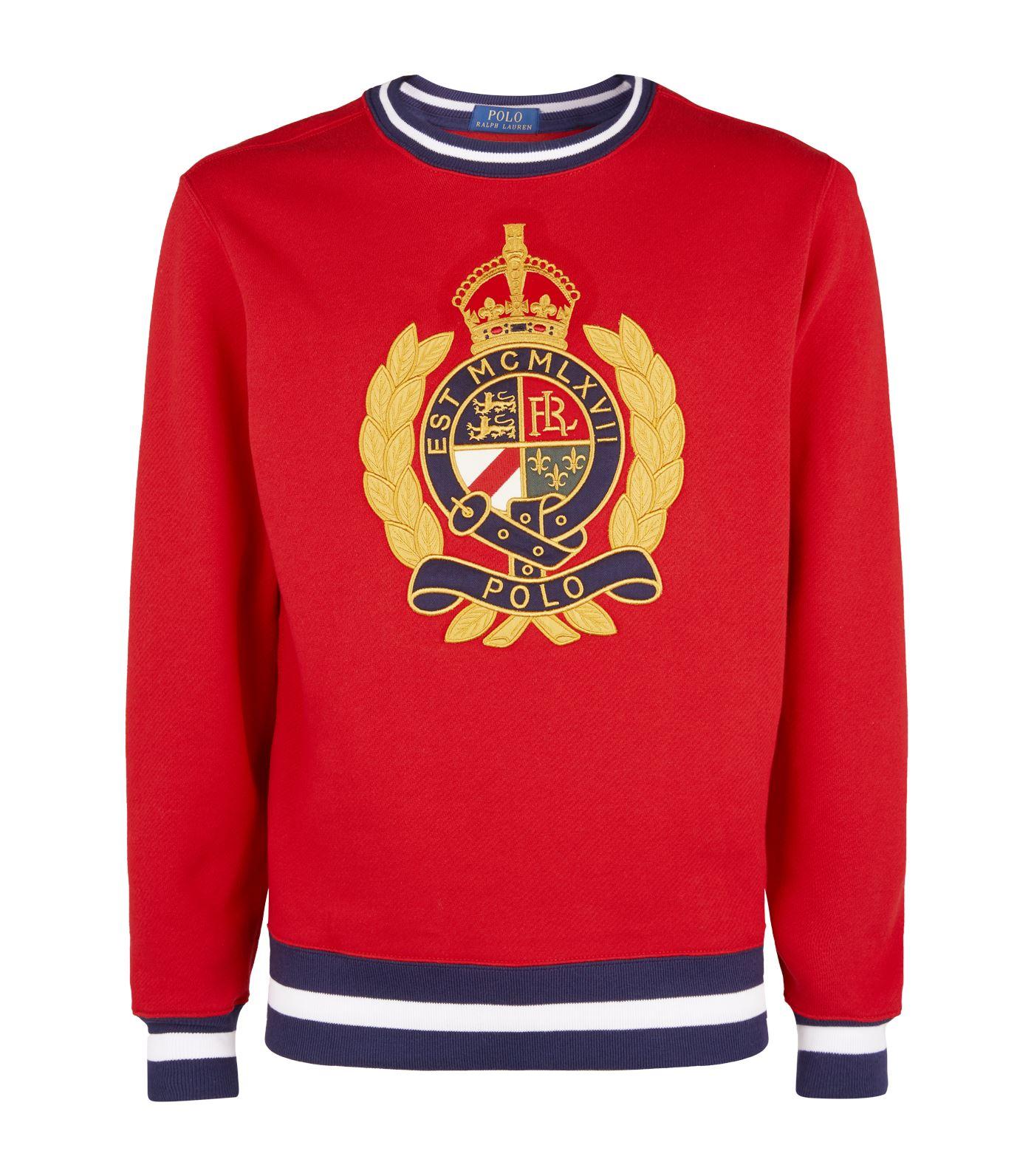 Polo Ralph Lauren Embroidered Crest Sweatshirt for Men | Lyst UK