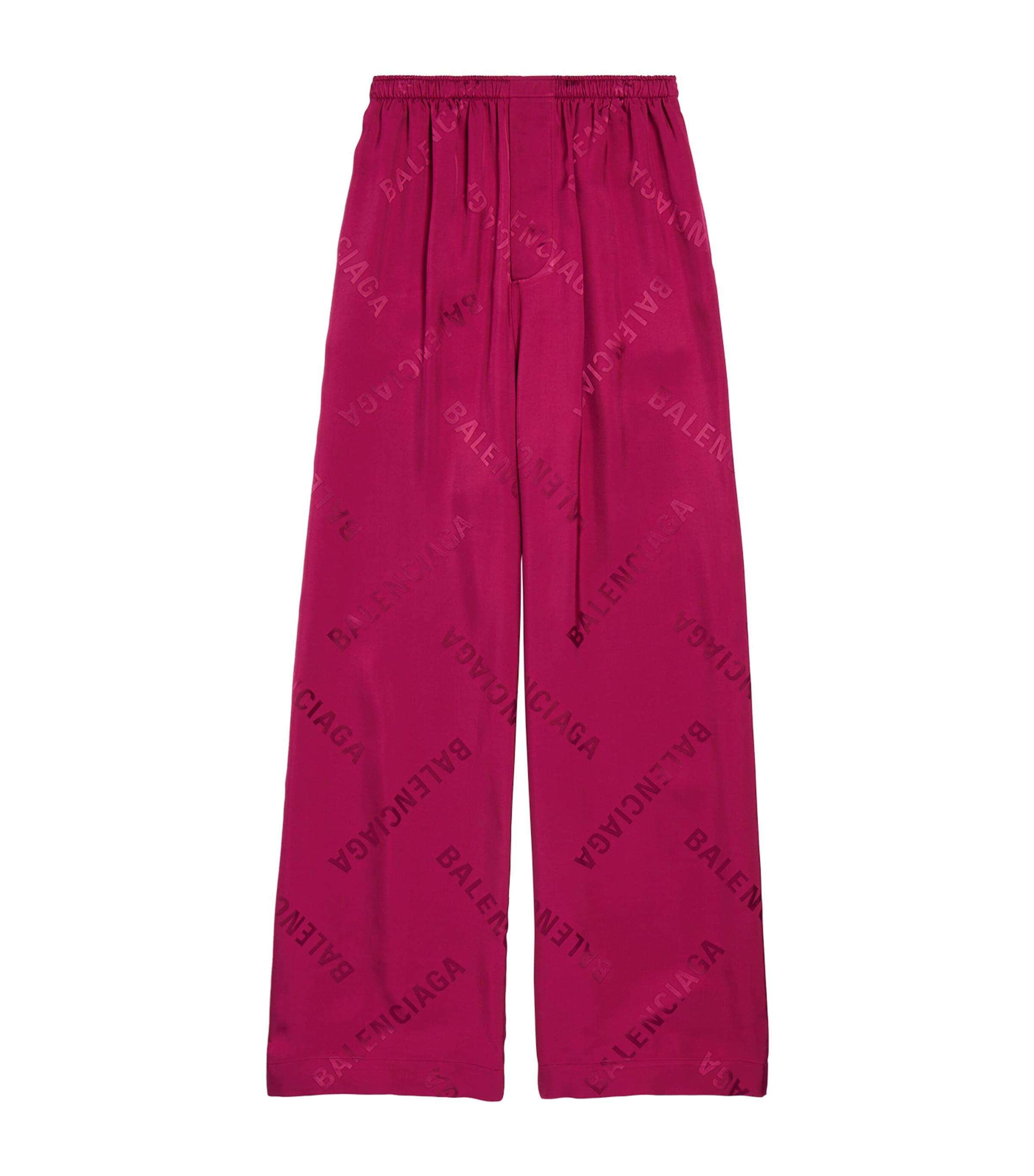 パンツ BALENCIAGA PRINTED VISCOSE PYJAMA PANT Buy Balenciaga Pink DIY Metal Allover Pyjama Pants in
