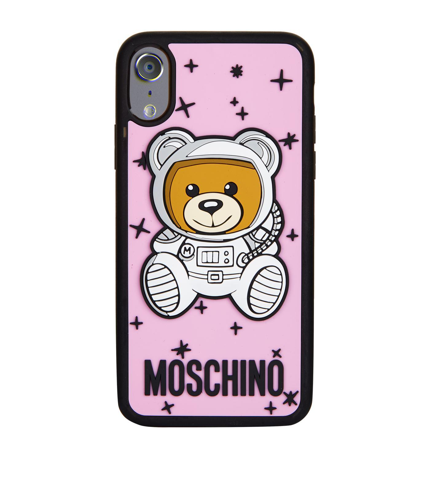 Moschino Rubber Space Teddy Iphone X Case In Pink Lyst