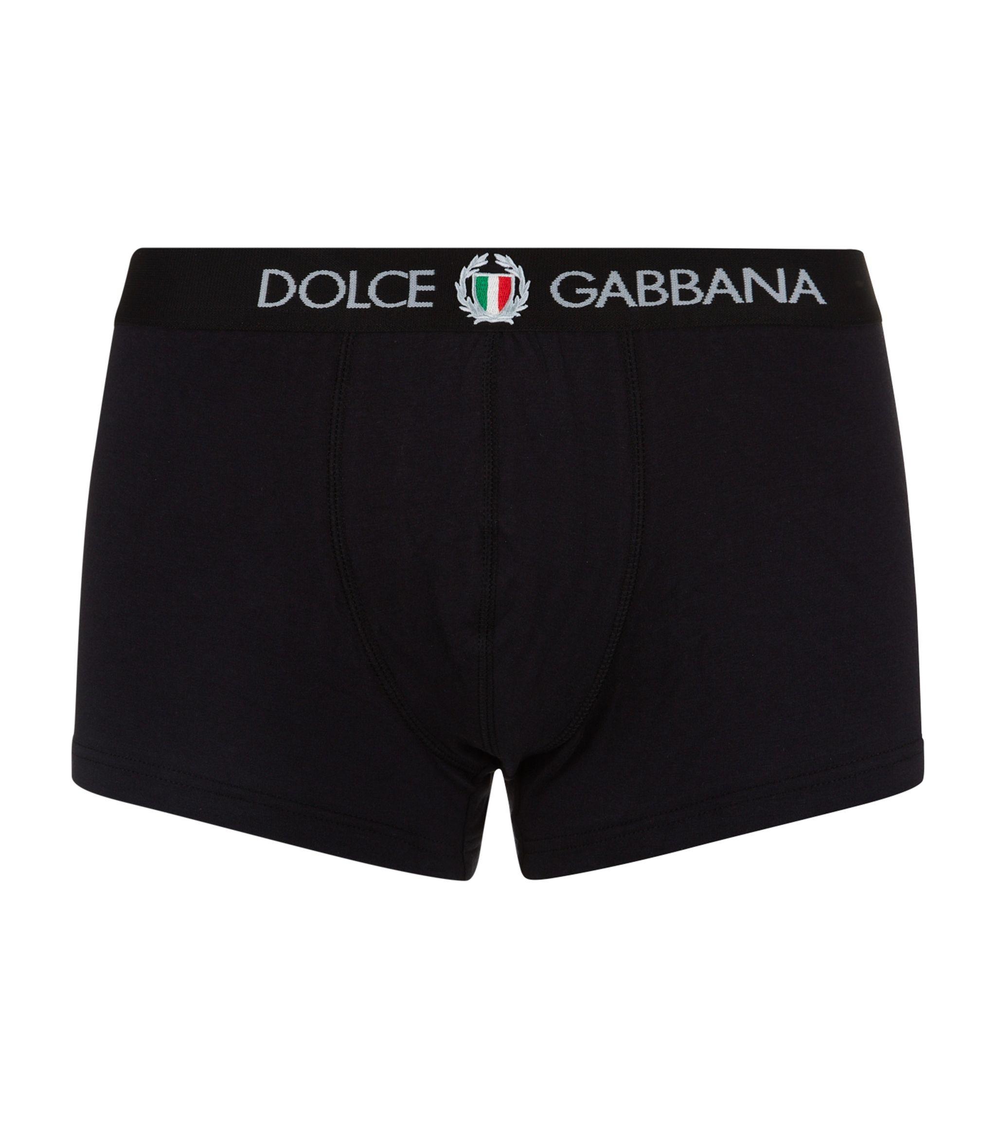 Dolce & Gabbana Cotton Sport Crest Boxer Briefs in Black for Men - Lyst