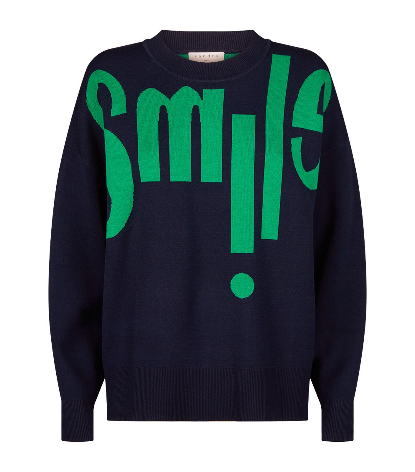 sandro smiley sweater