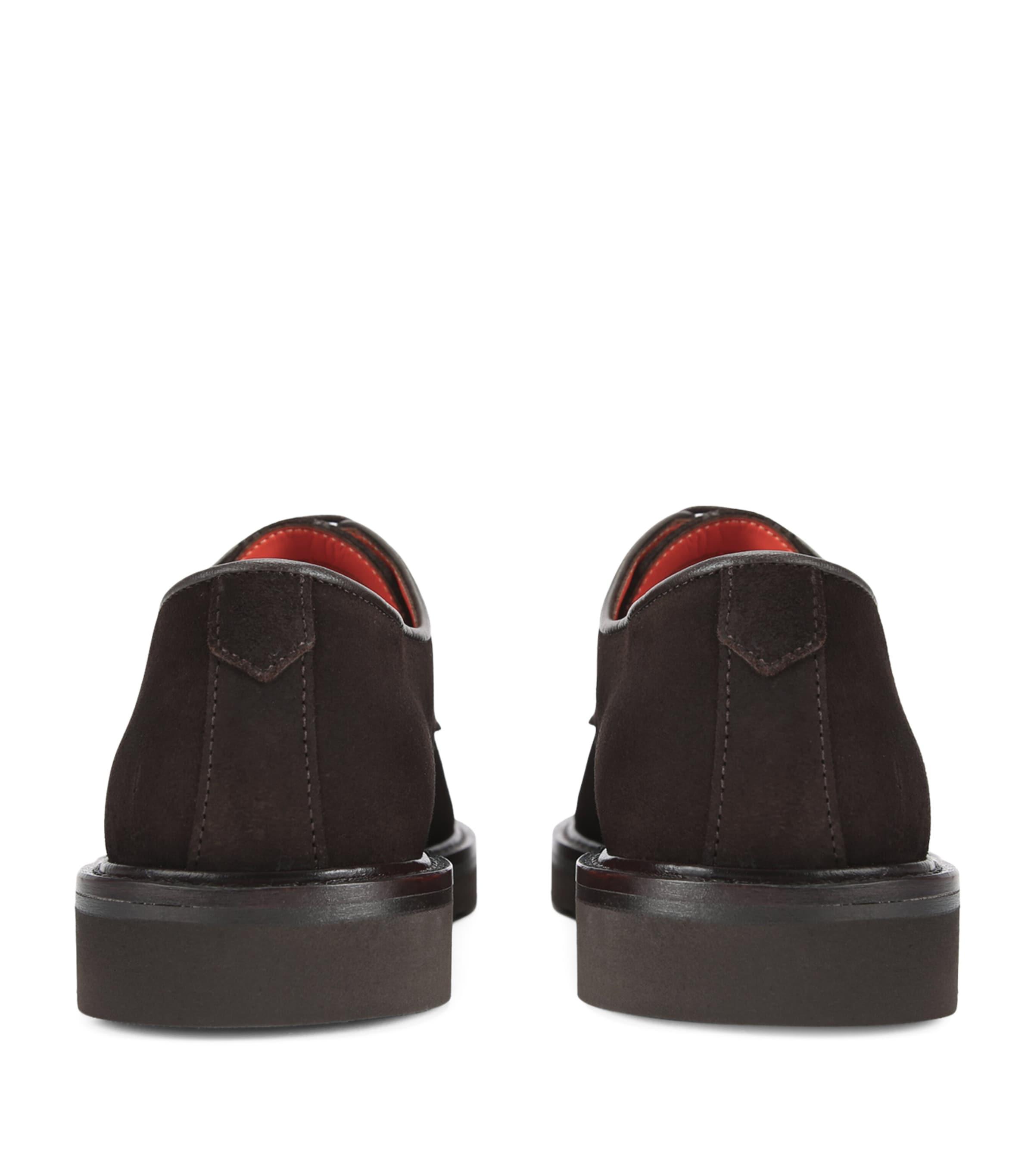 Kurt Geiger Black Suede Derby Shoes with Red Lining MERCER CLEAT DERBY Grained Black Leather Derby Shoe by KURT  main image 2