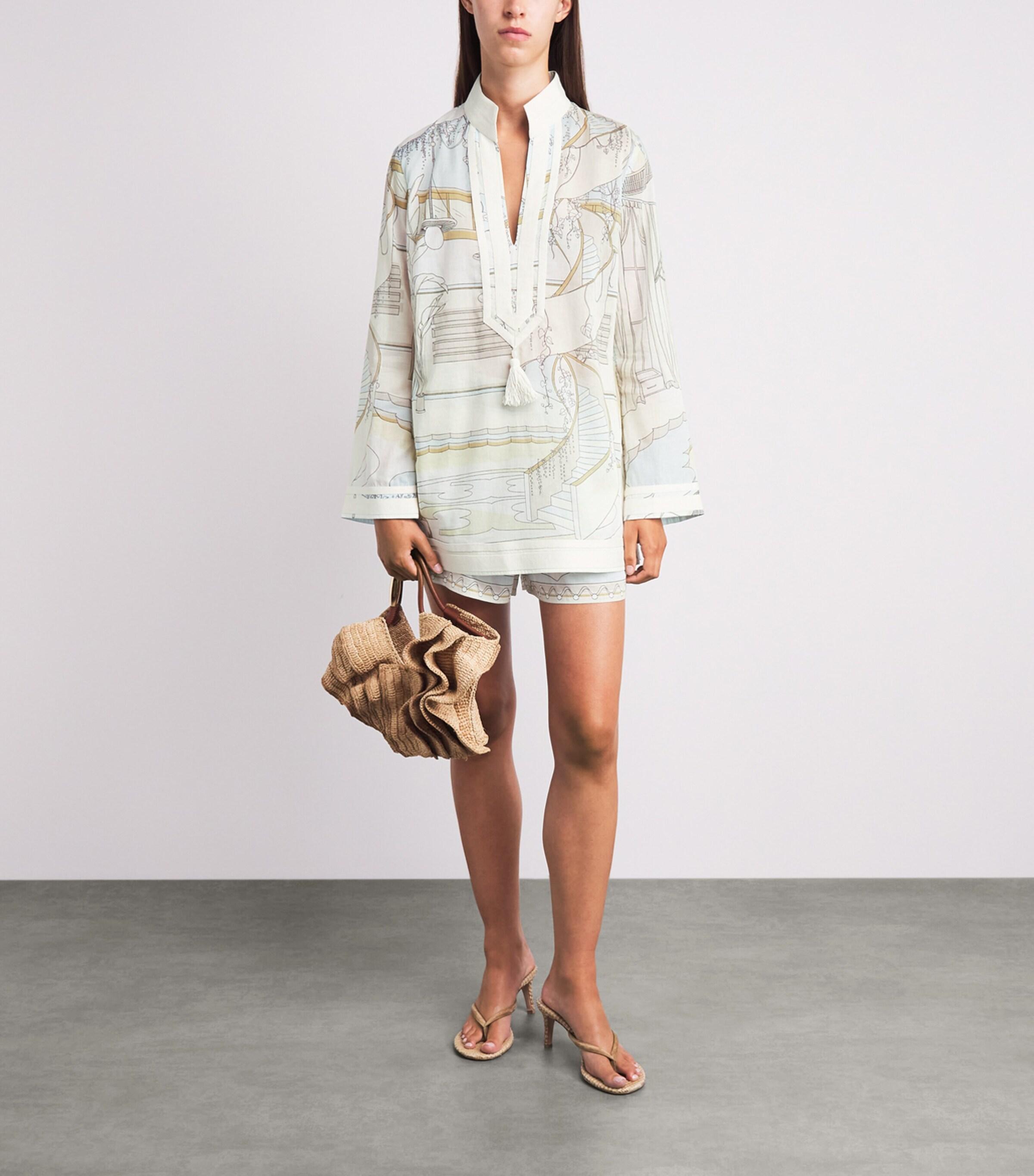 tory burch casual dress Printed Cotton Shirtdress