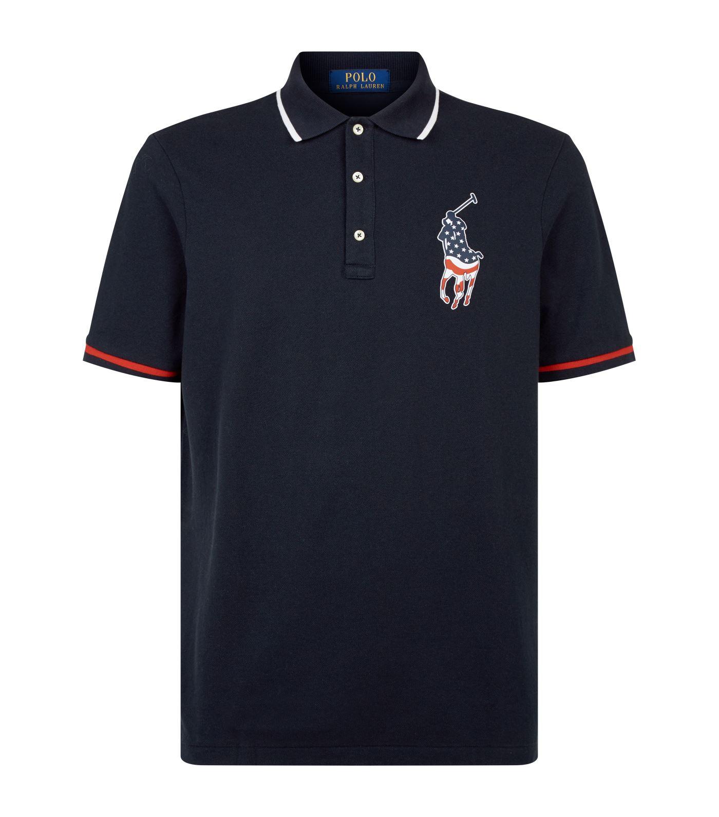 Polo Ralph Lauren Cotton American Flag Pony Polo Shirt in Navy (Blue) for  Men | Lyst