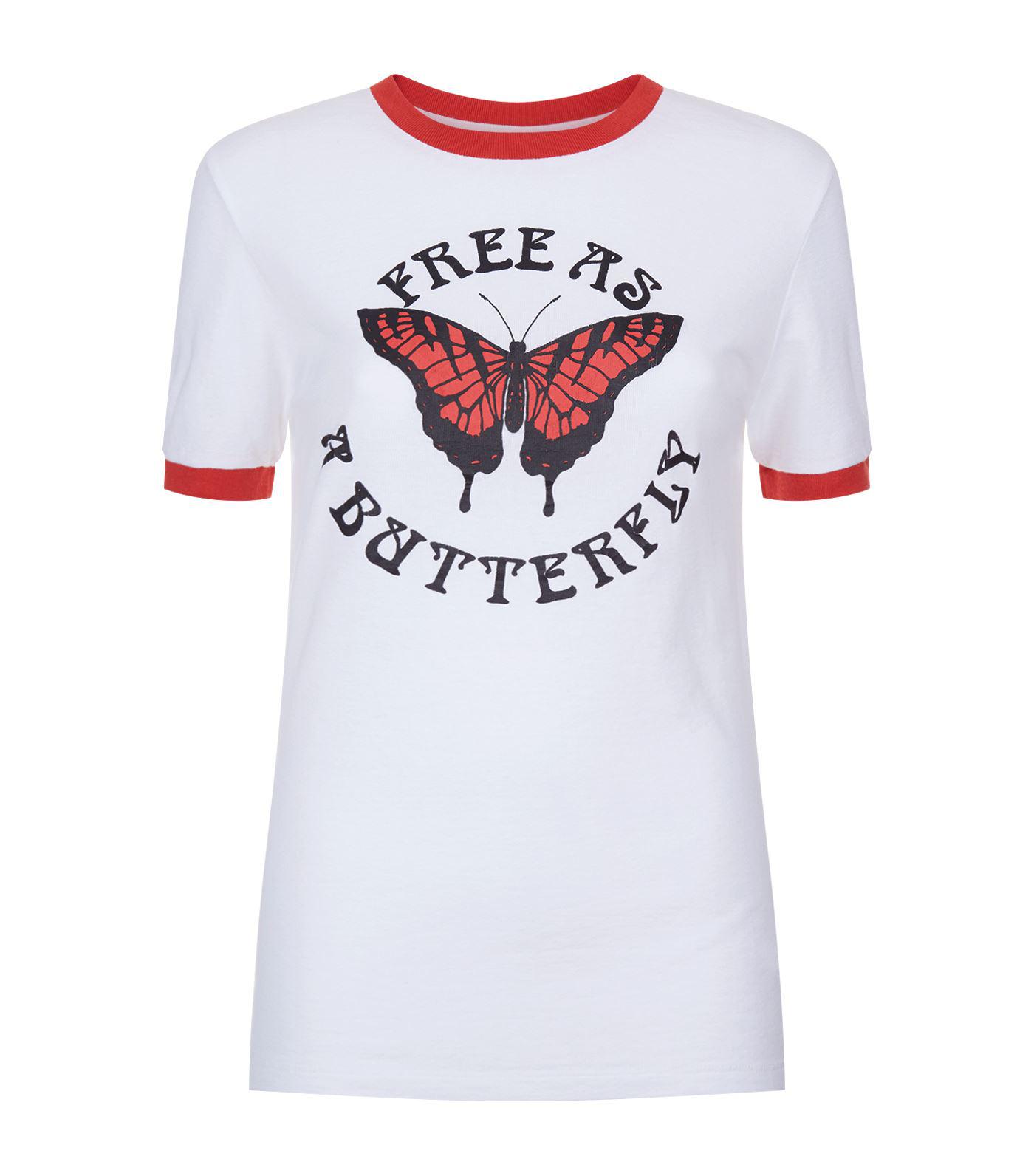 Off-White c/o Virgil Abloh Denim Free As A Butterfly T-shirt White Lyst