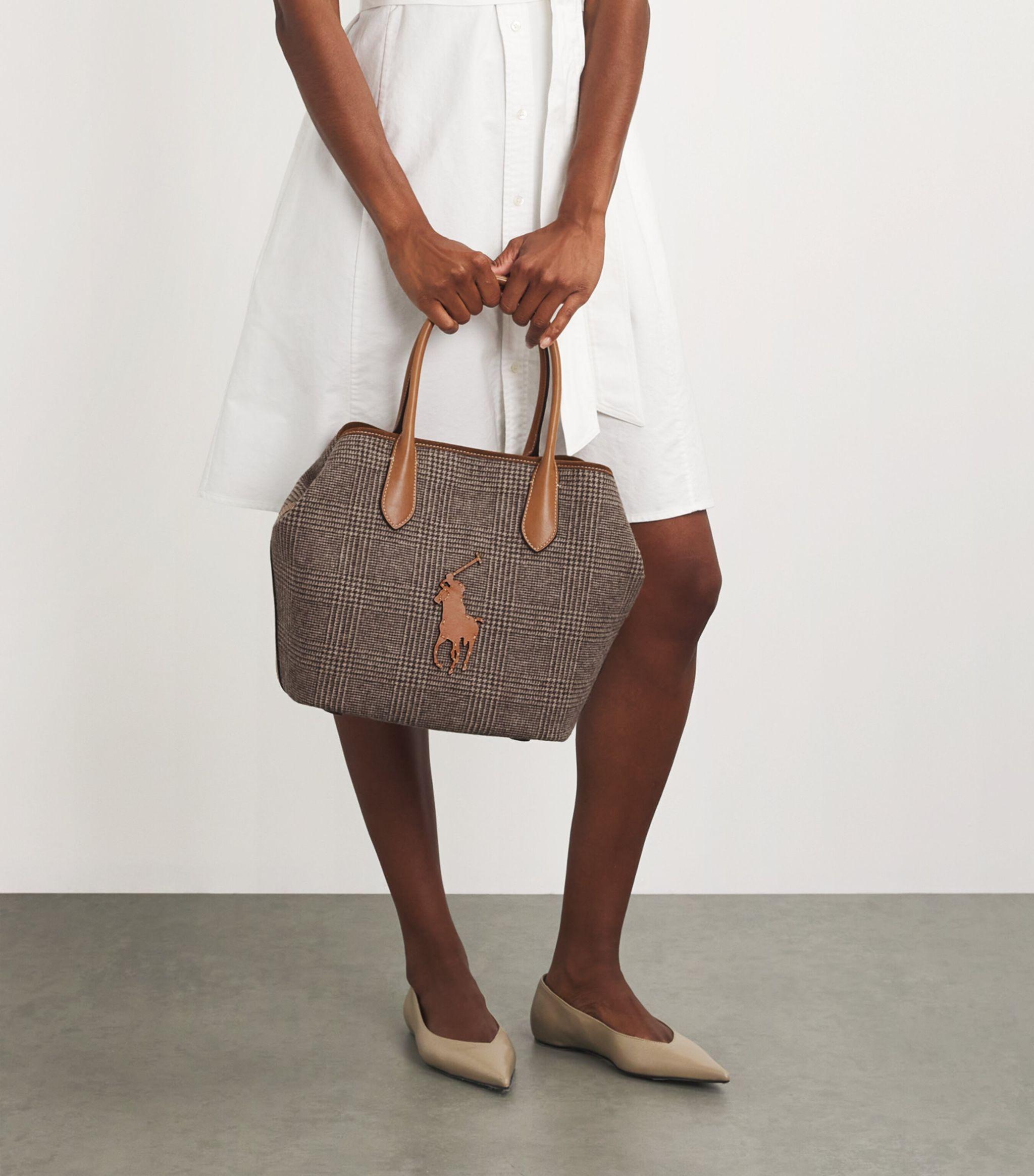 Polo Ralph Lauren Medium Wool-Blend Bellport Tote Bag in
