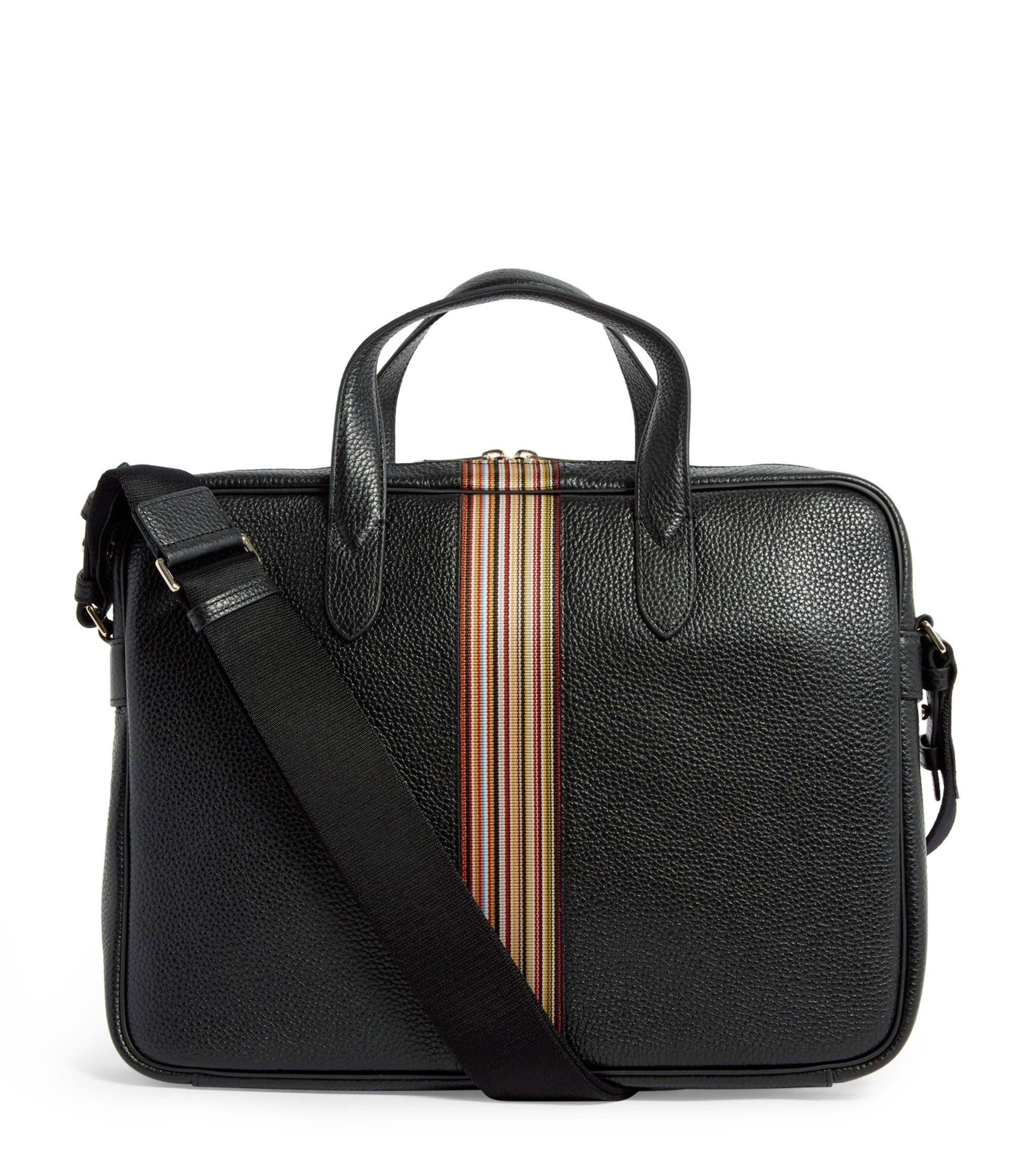 Paul Smith Leather Signature Stripe Briefcase in Black for Men Save 5