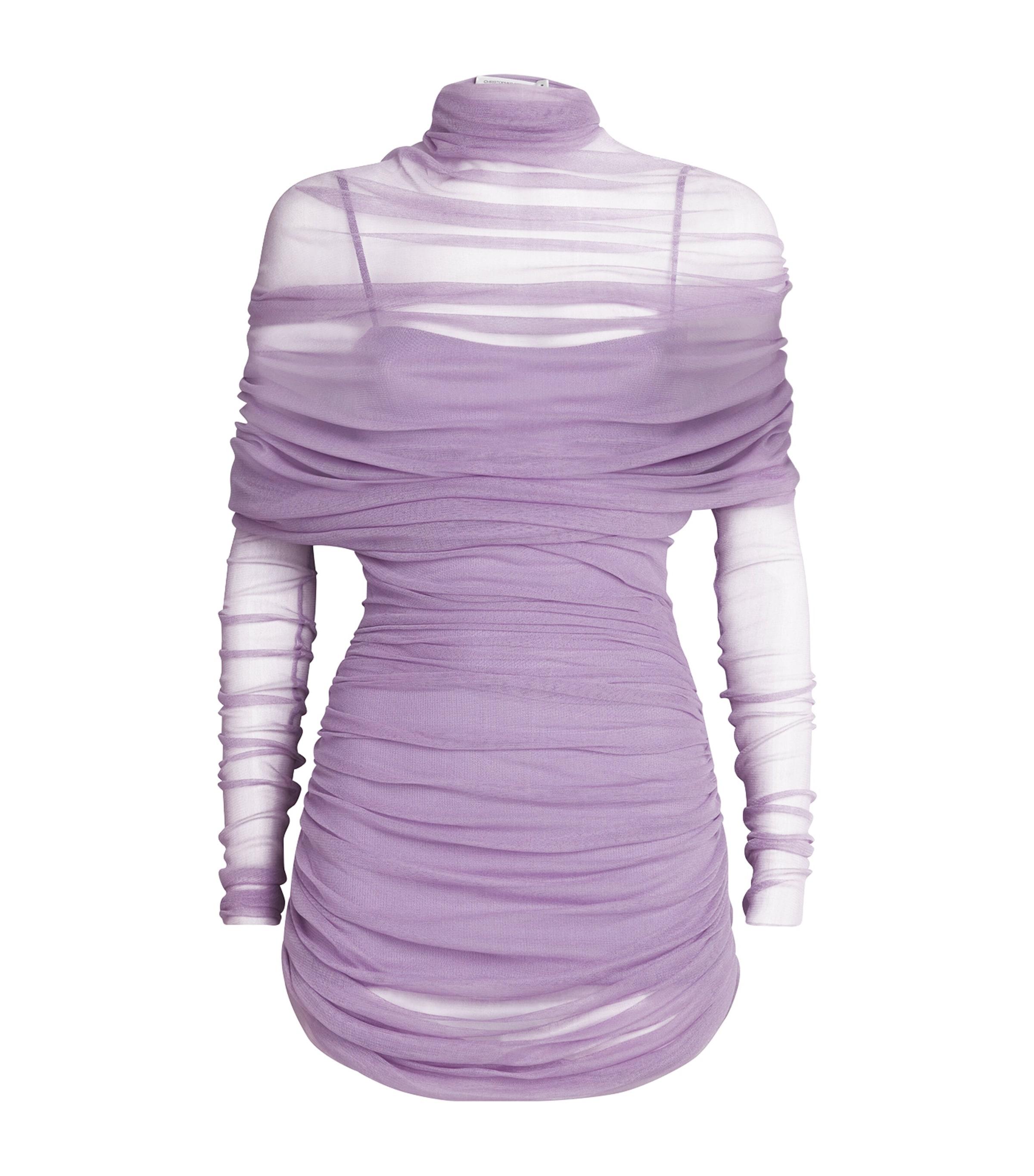 Christopher Esber Tulle Christo Mini Dress in Purple | Lyst